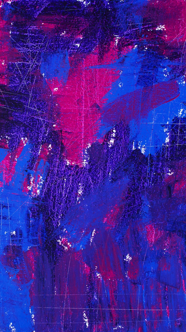Modern Art, Acrylic Paint, Art, Blue, Cobalt Blue. Wallpaper in 720x1280 Resolution