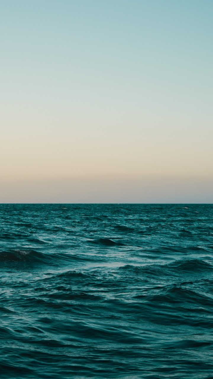 Meer, Horizont, Gewässer, Ozean, Wasser. Wallpaper in 720x1280 Resolution