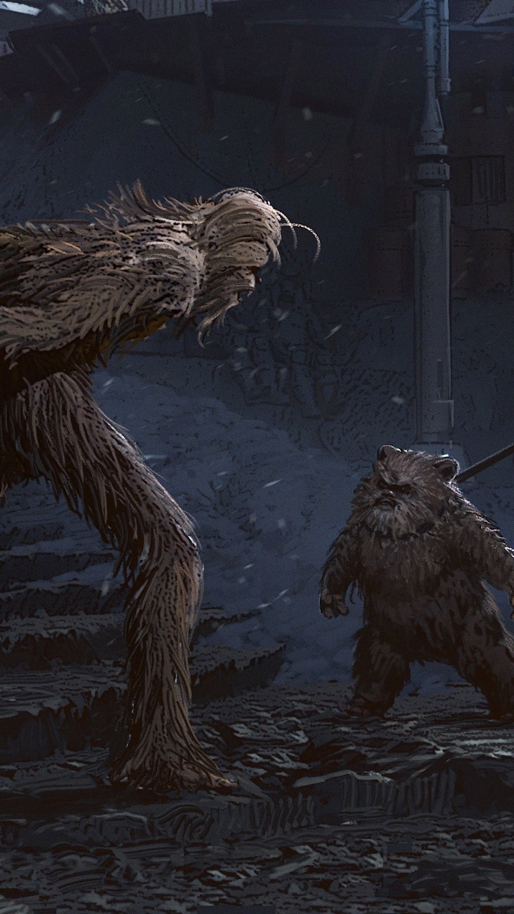 Schwarzer Und Weißer Löwe Auf Schneebedecktem Boden. Wallpaper in 720x1280 Resolution