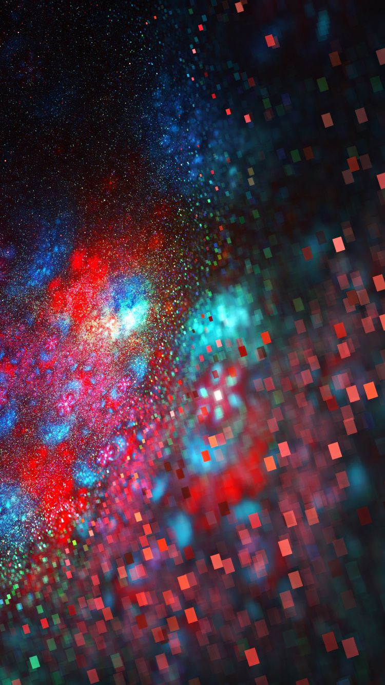 Rote Und Blaue Galaxie Abbildung. Wallpaper in 750x1334 Resolution