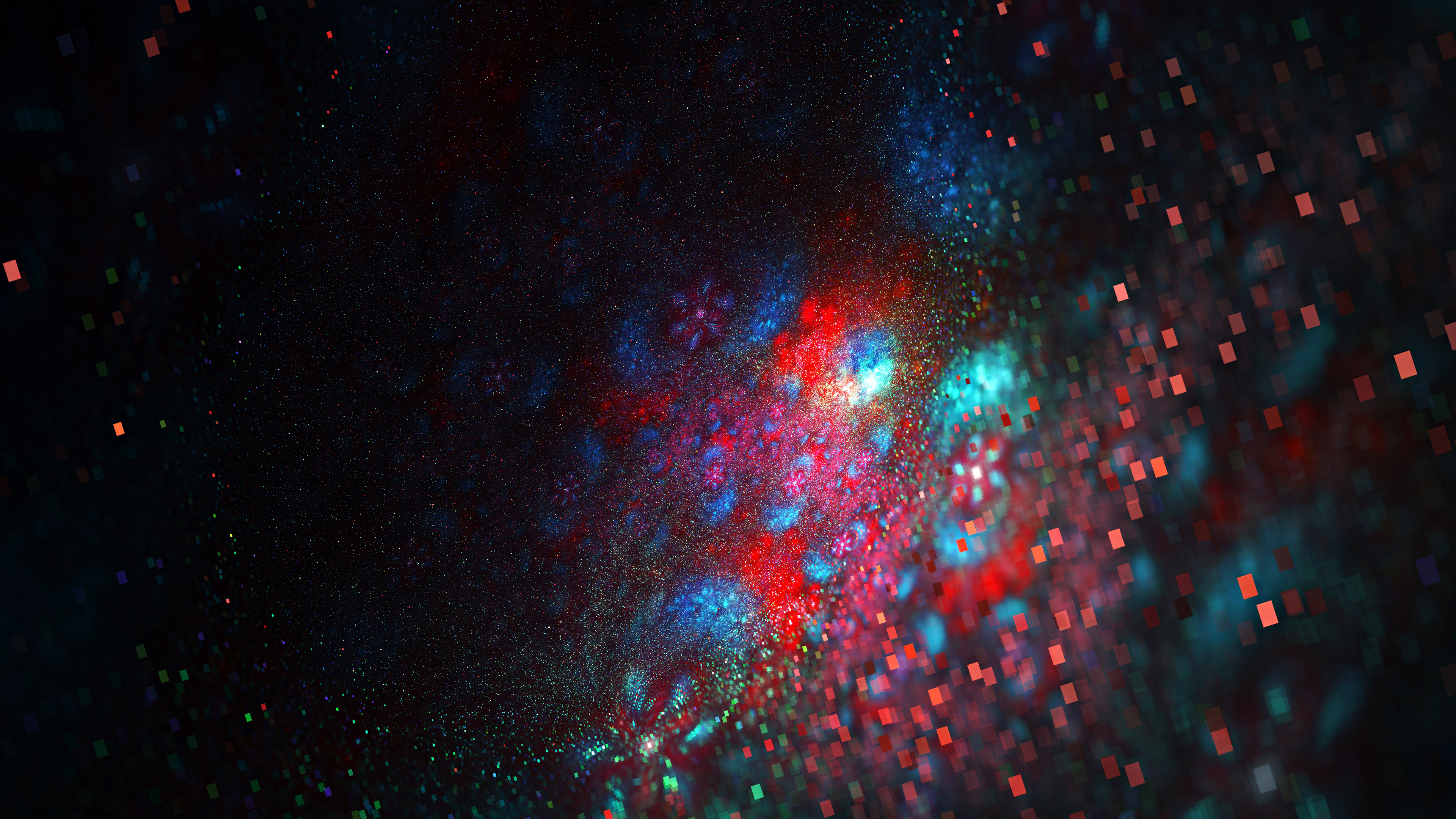 Red and Blue Galaxy Illustration. Wallpaper in 3840x2160 Resolution