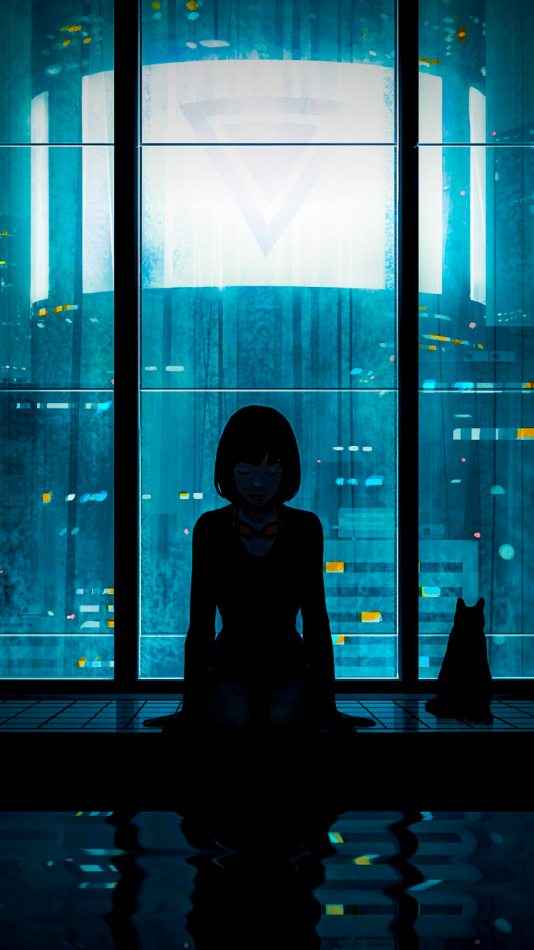 Réflexion, Unbreakable, Lumière, Blue, Azure. Wallpaper in 750x1334 Resolution