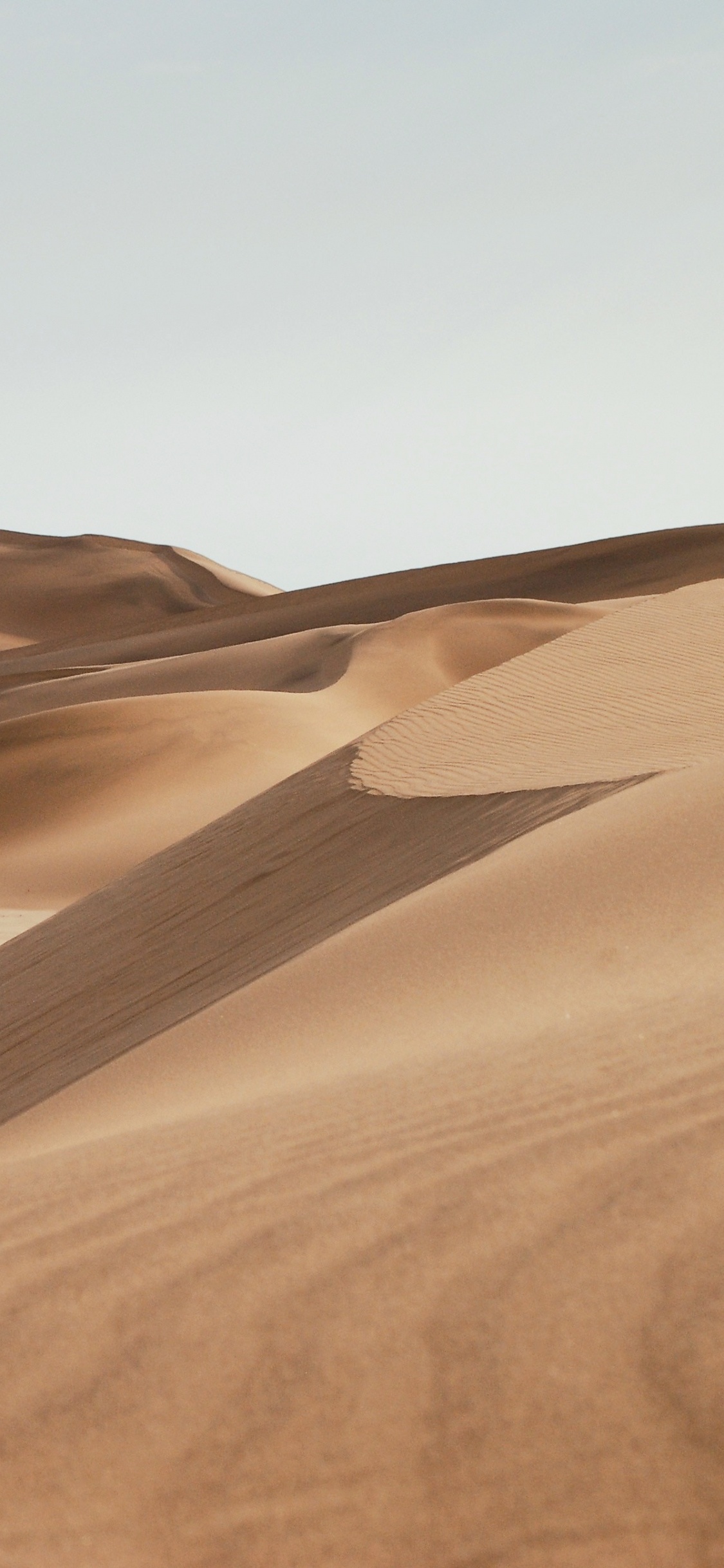 Brown Sand Under Blue Sky During Daytime. Wallpaper in 1125x2436 Resolution