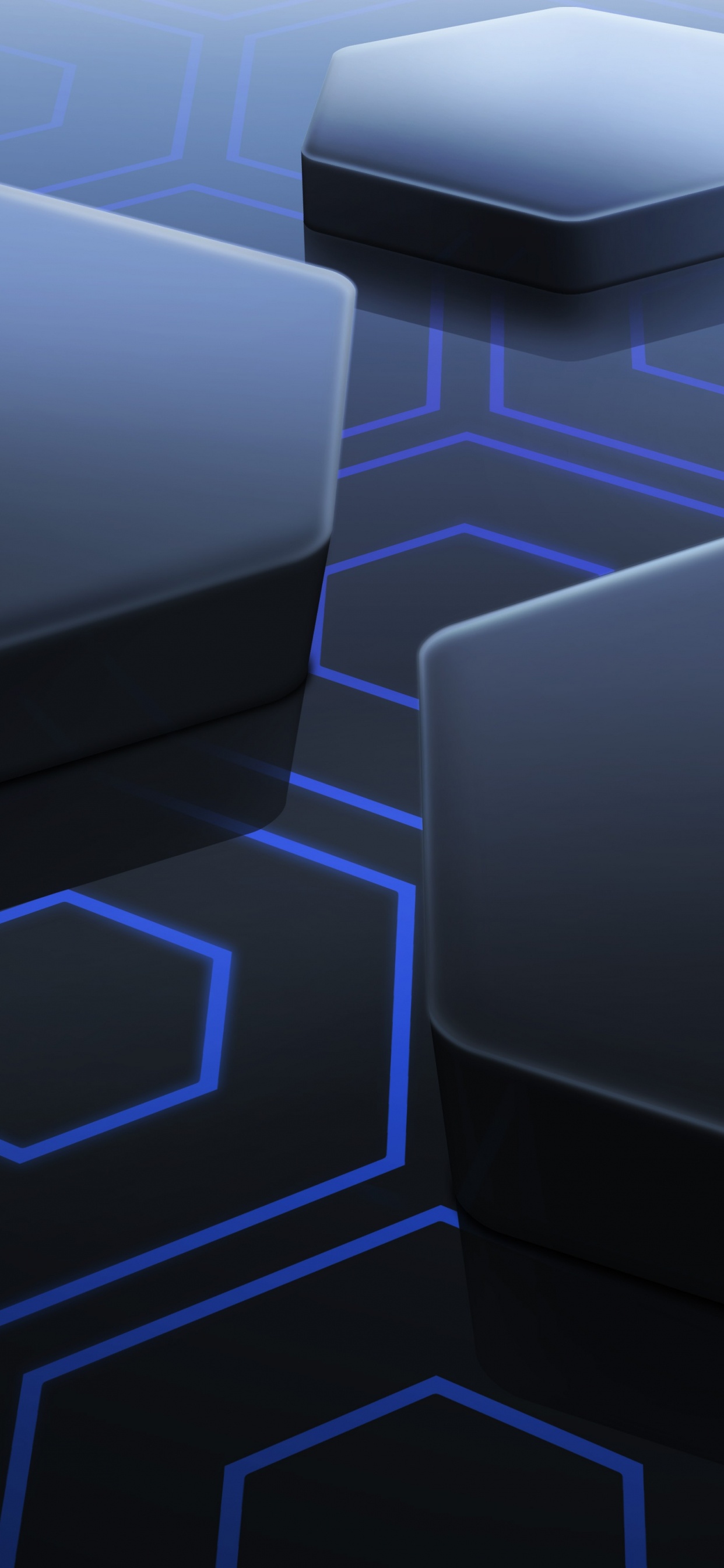 Pouf Carré Blanc Sur Sol en Damier Bleu et Blanc. Wallpaper in 1242x2688 Resolution