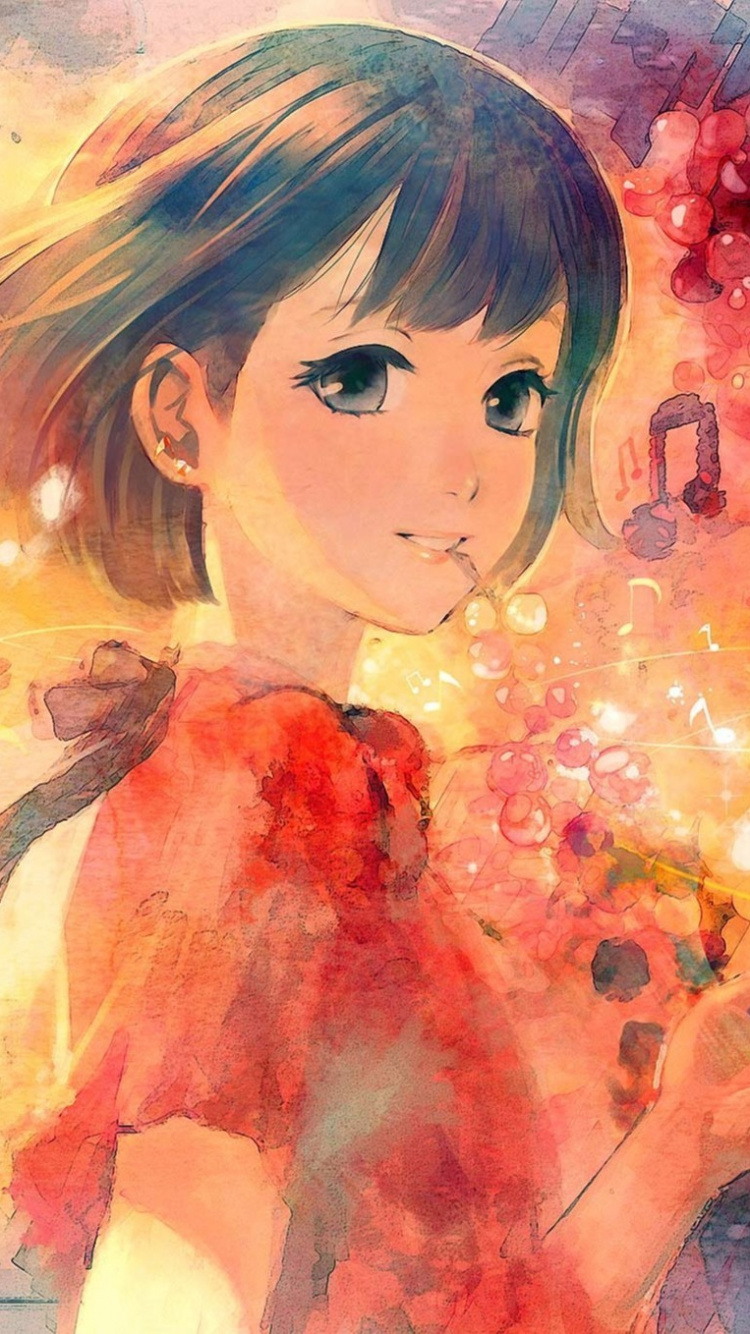 Woman in White Tank Top Painting. Wallpaper in 750x1334 Resolution