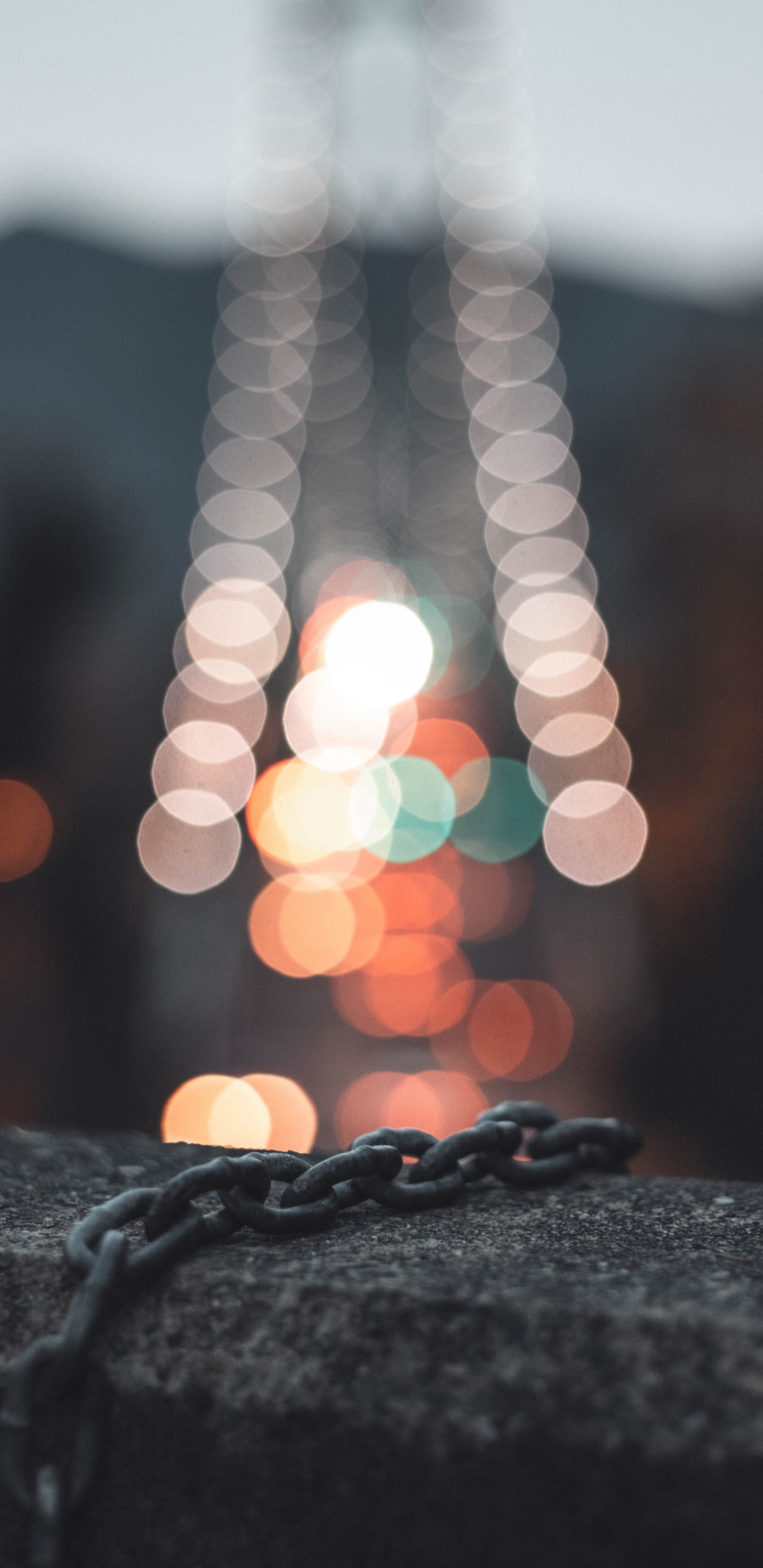 Fotografía Bokeh de Luces de Cadena.. Wallpaper in 1440x2960 Resolution