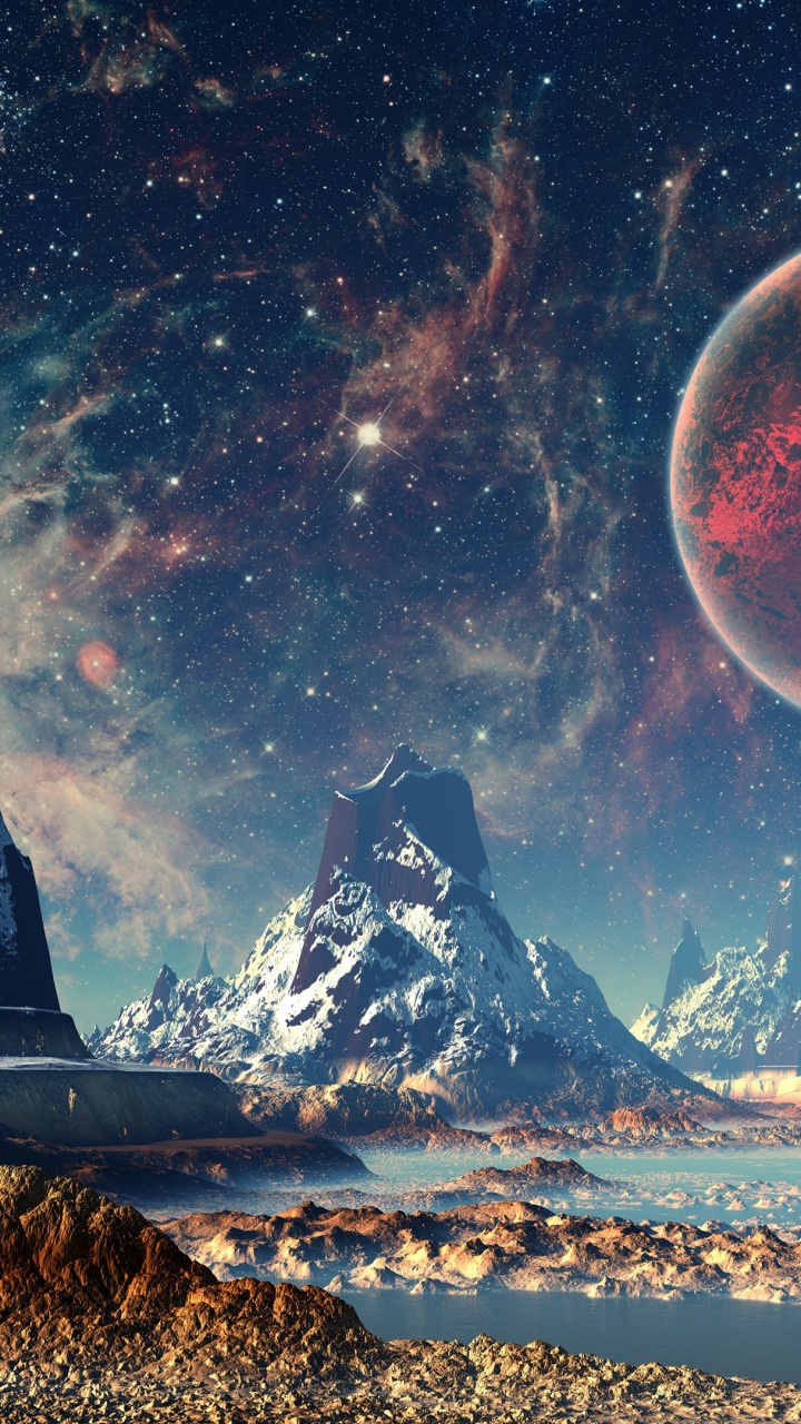 外星生命, 这个星球, 气氛, 光, 月亮 壁纸 720x1280 允许