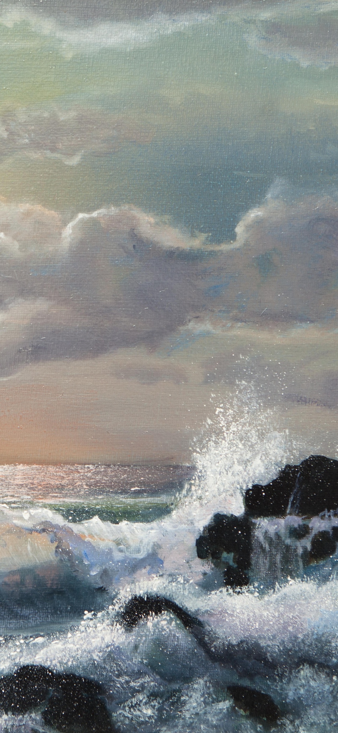 Olas Del Océano Rompiendo en la Orilla Durante el Día. Wallpaper in 1125x2436 Resolution