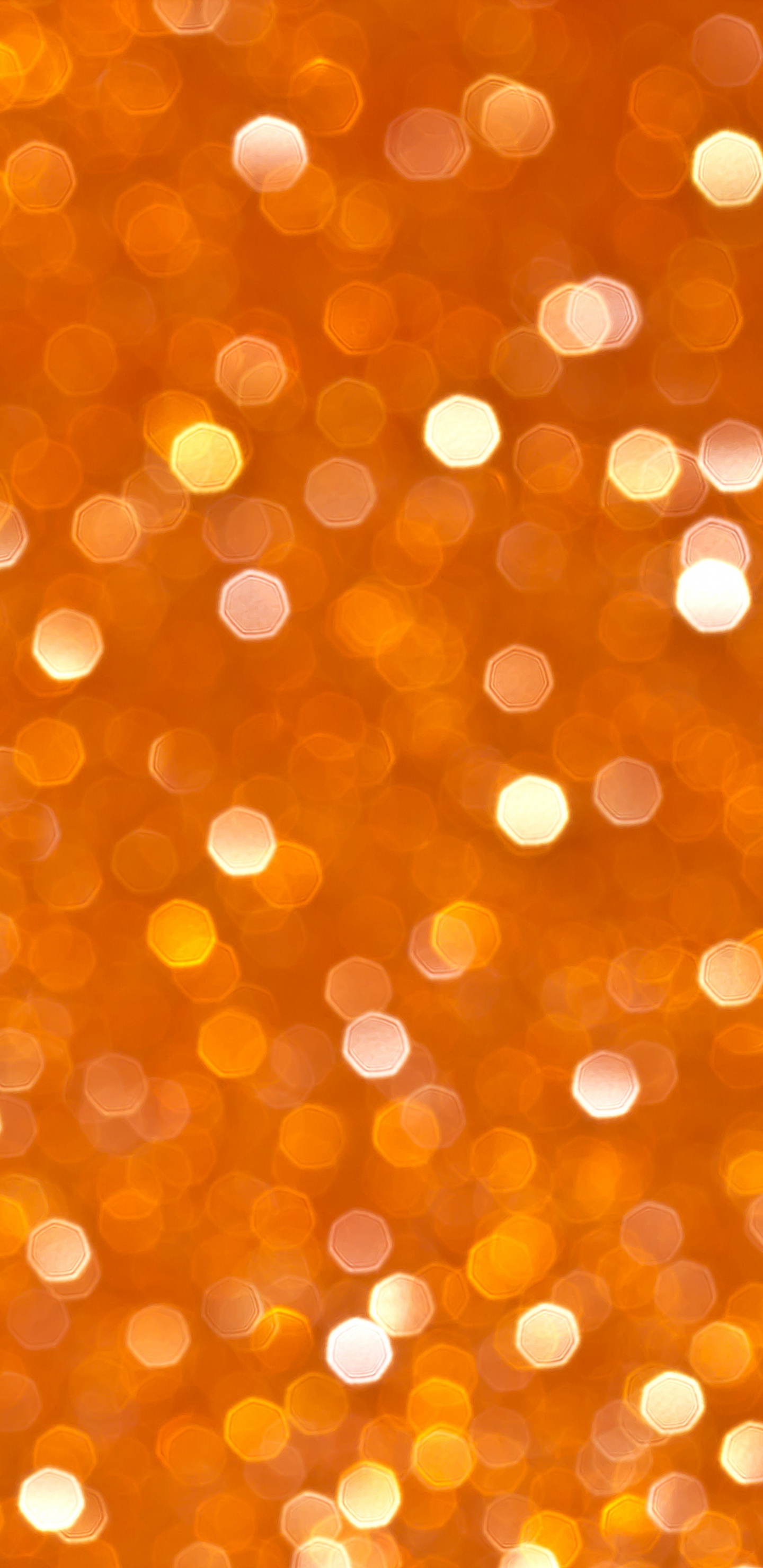 Orange and White Bokeh Lights. Wallpaper in 1440x2960 Resolution