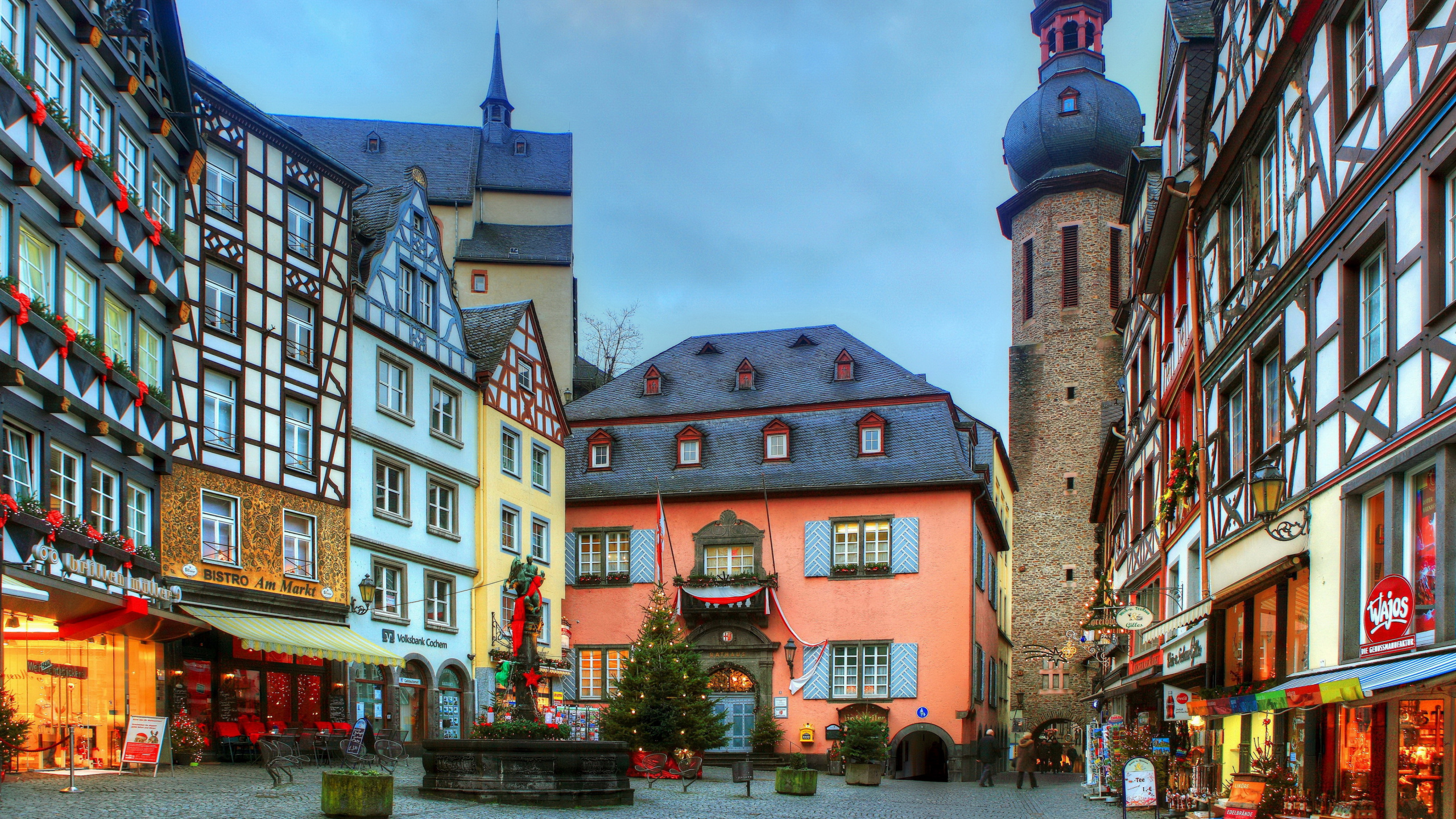 摩泽尔, 城市, 里程碑, 建筑, 街 壁纸 2560x1440 允许