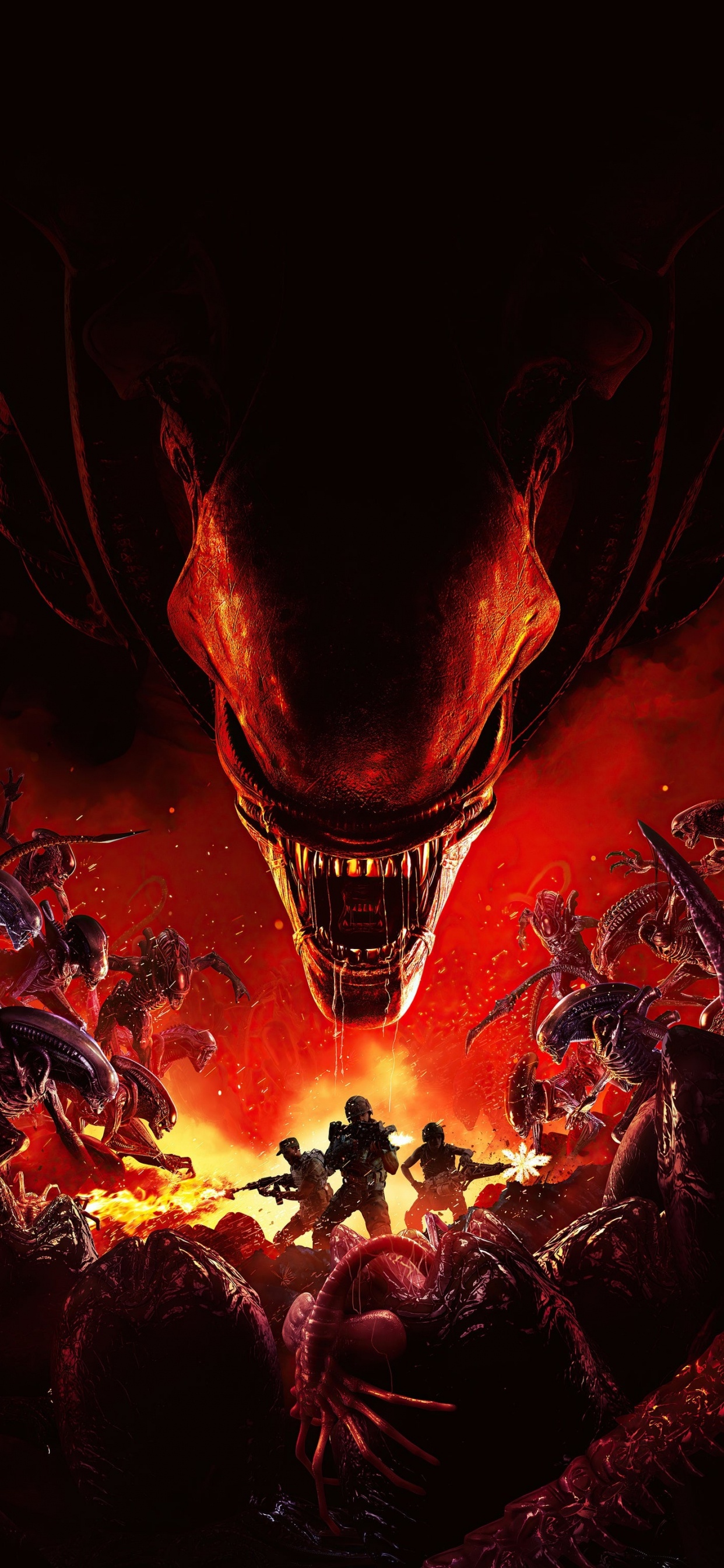 Aliens Fireteam Elite Poster, Aliens Fireteam Elite, Alien Isolation, Aliens Colonial Marines, Third-person Shooter. Wallpaper in 1242x2688 Resolution