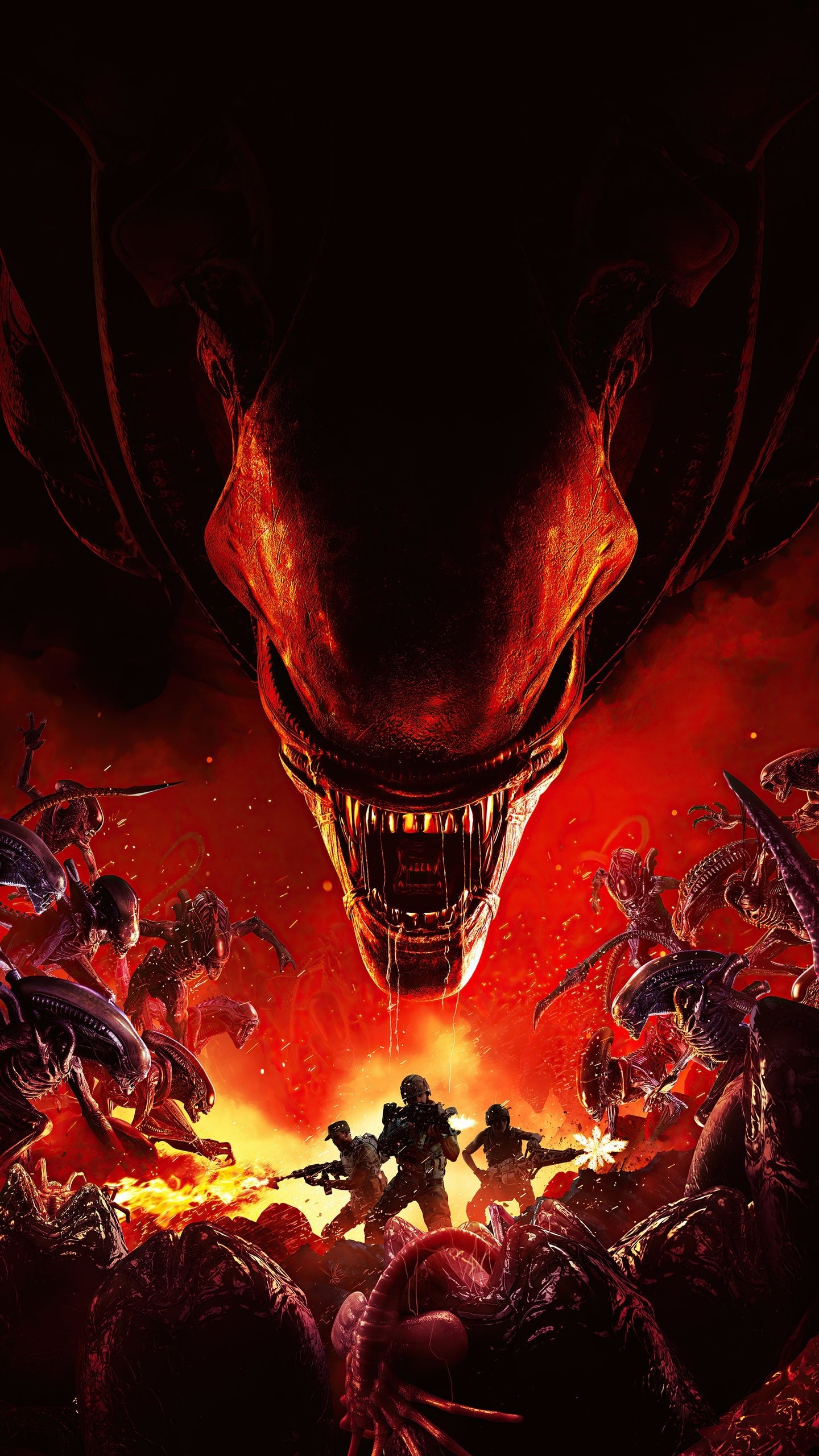 Aliens Fireteam Elite Poster, Aliens Fireteam Elite, Alien Isolation, Aliens Colonial Marines, Third-person Shooter. Wallpaper in 1440x2560 Resolution