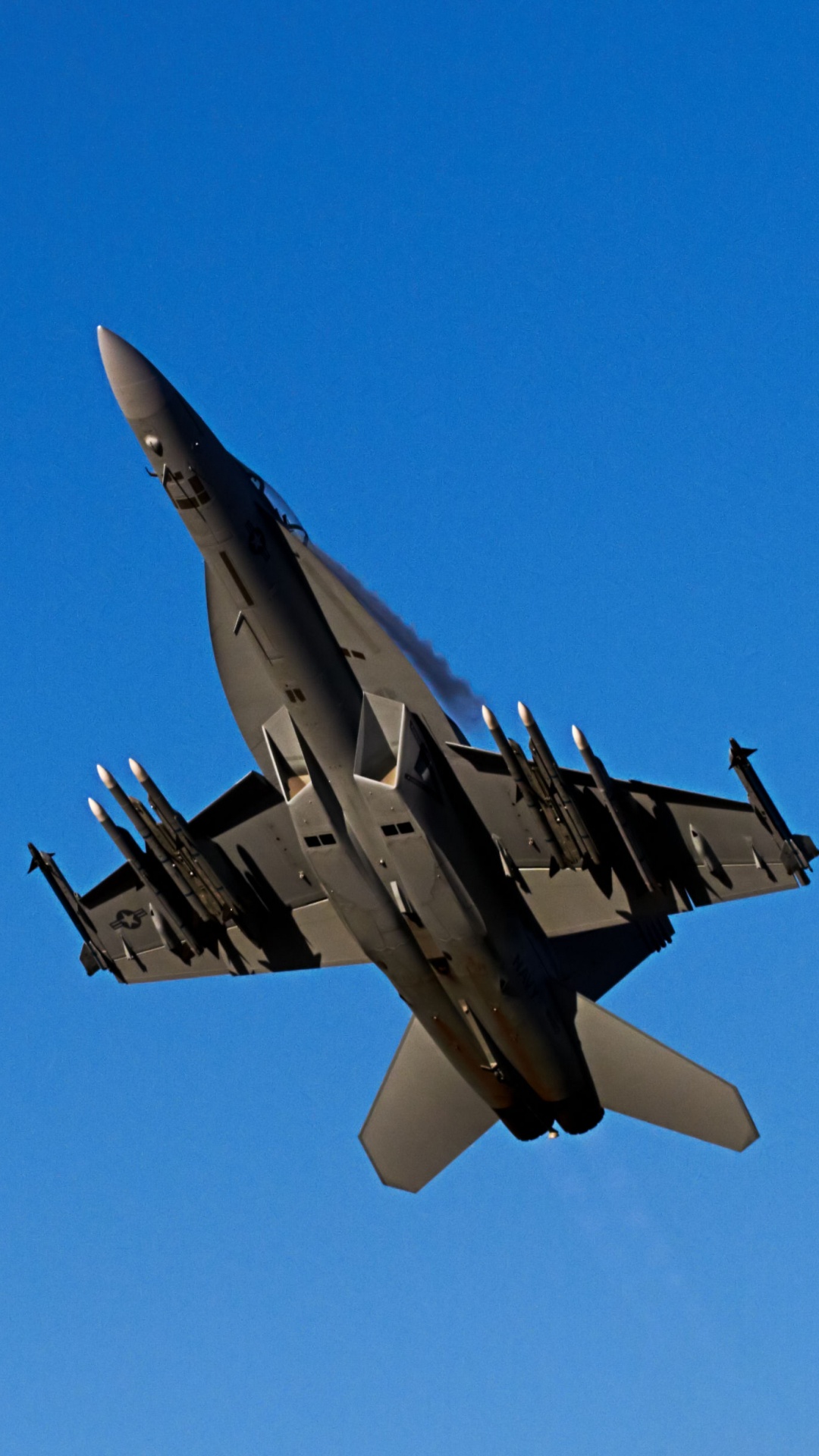 Gray Fighter Jet in Mid Air During Daytime. Wallpaper in 1080x1920 Resolution