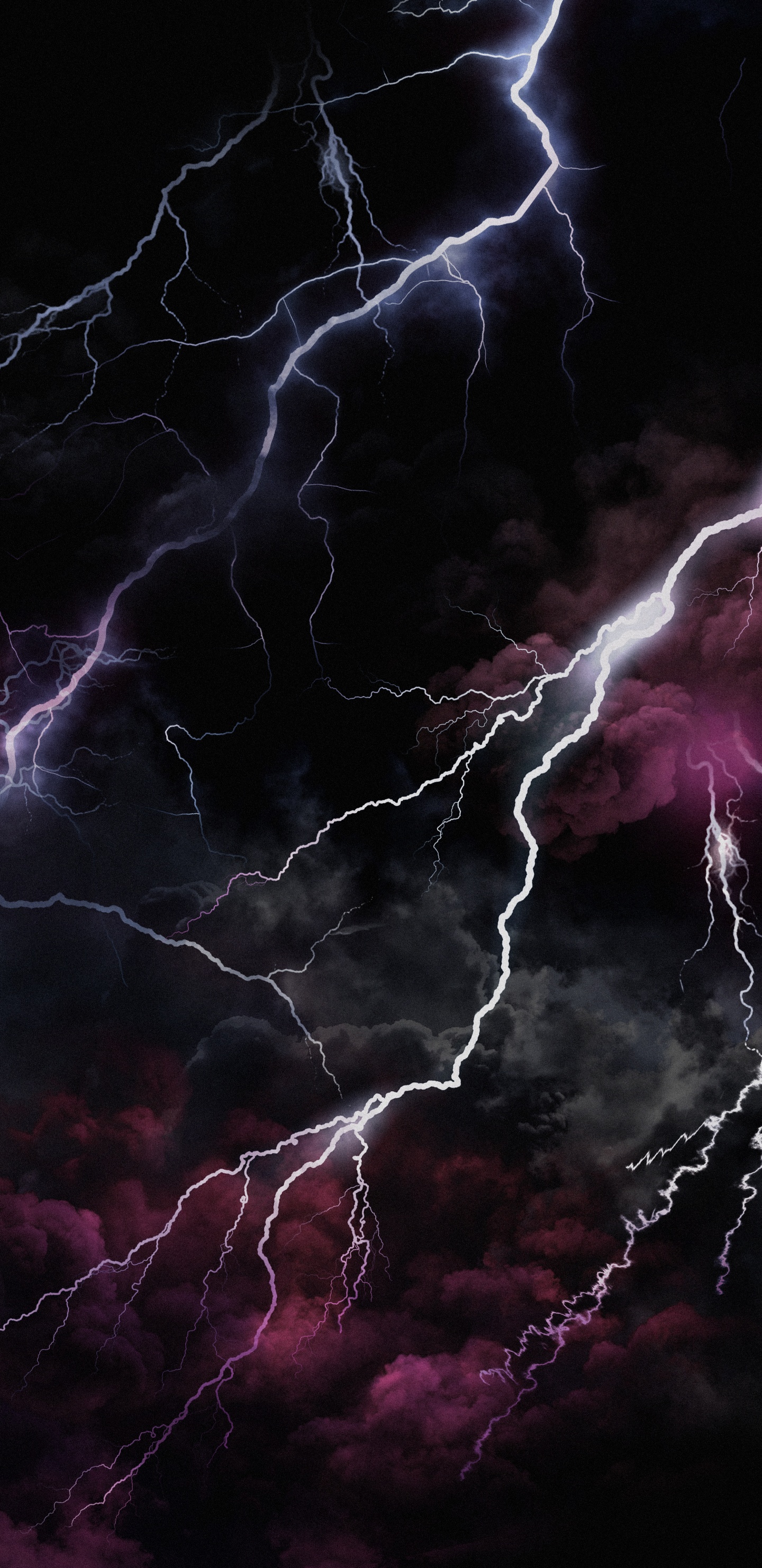 Trueno Estético, Tormenta, Trueno, Ambiente, Blanco. Wallpaper in 1440x2960 Resolution