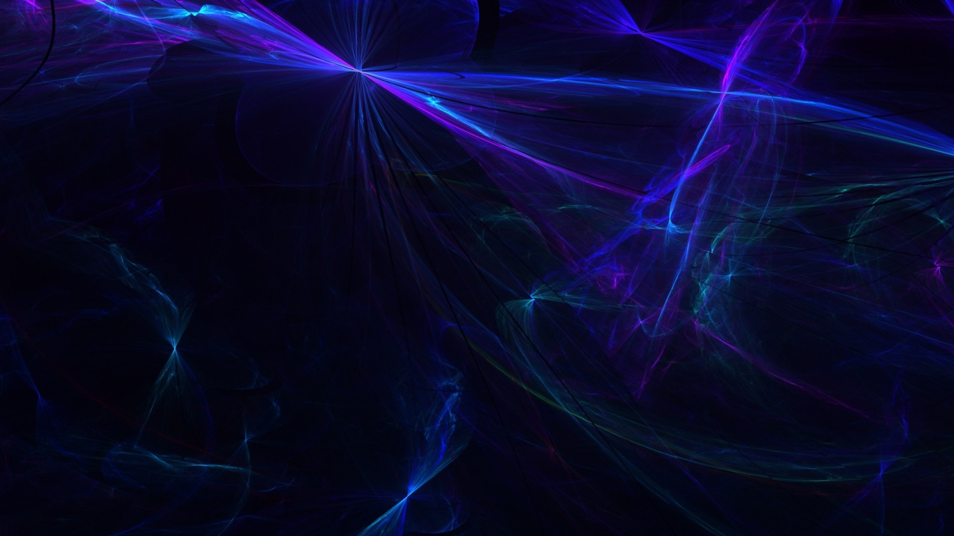 Blaue Und Violette Lichtstreifen. Wallpaper in 1366x768 Resolution