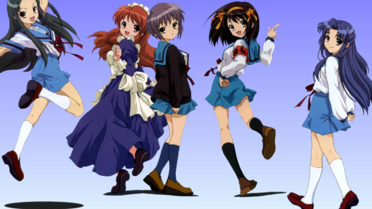 2 Girl Anime Character in School Uniform. Wallpaper in 1280x720 Resolution