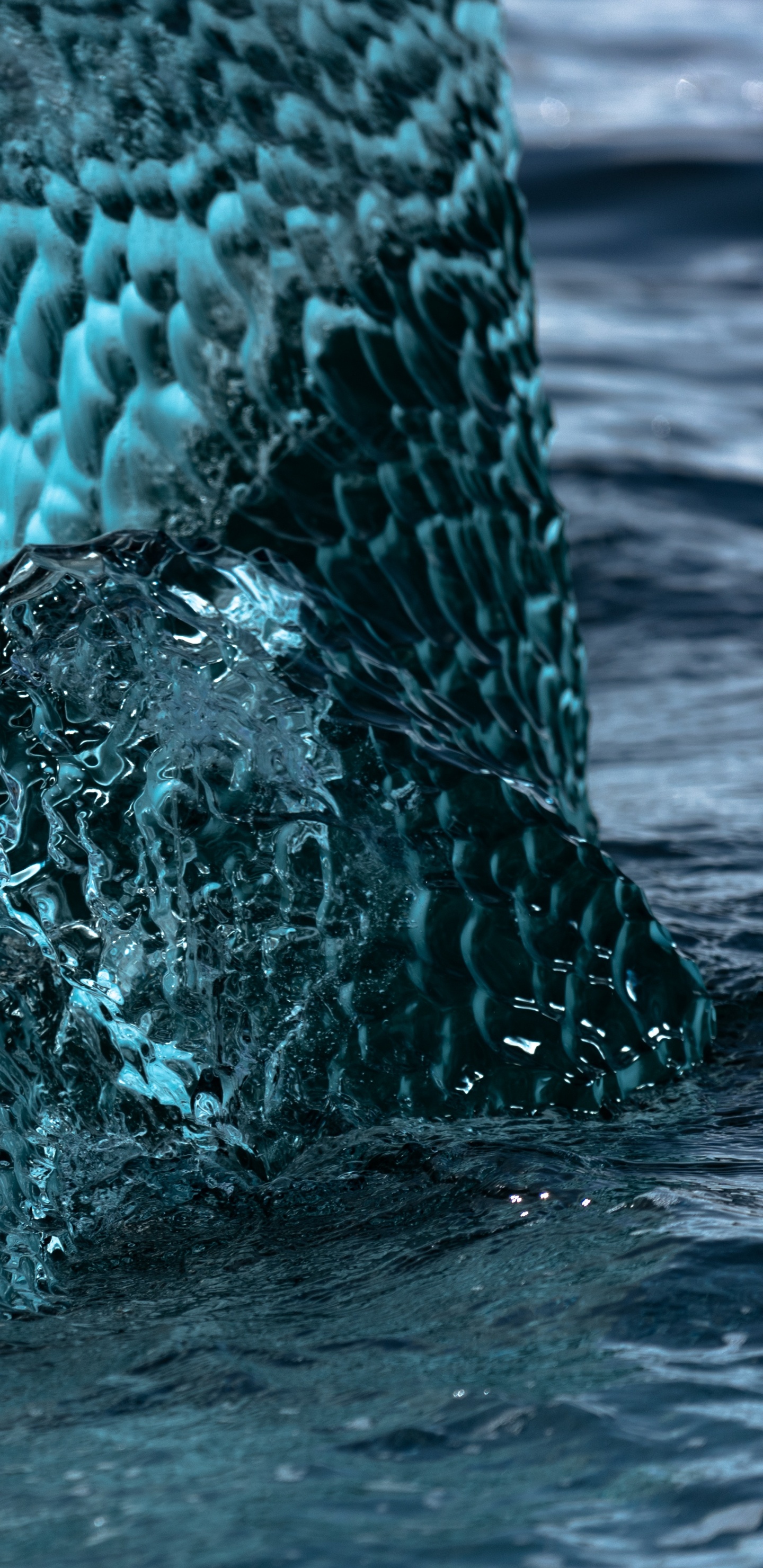 Éclaboussures D'eau Sur le Plan D'eau. Wallpaper in 1440x2960 Resolution