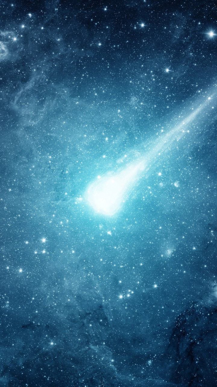 Illustration de la Galaxie Bleue et Blanche. Wallpaper in 720x1280 Resolution