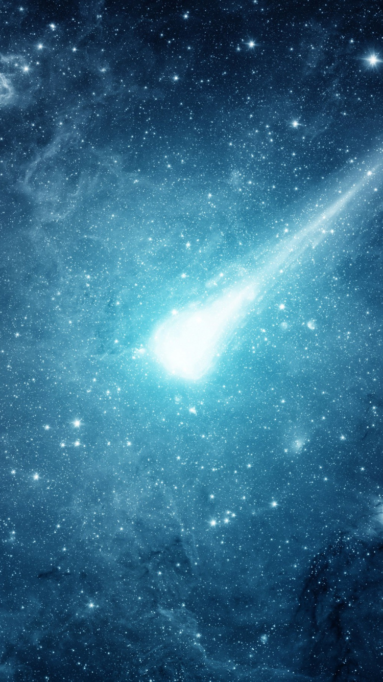 Illustration de la Galaxie Bleue et Blanche. Wallpaper in 750x1334 Resolution