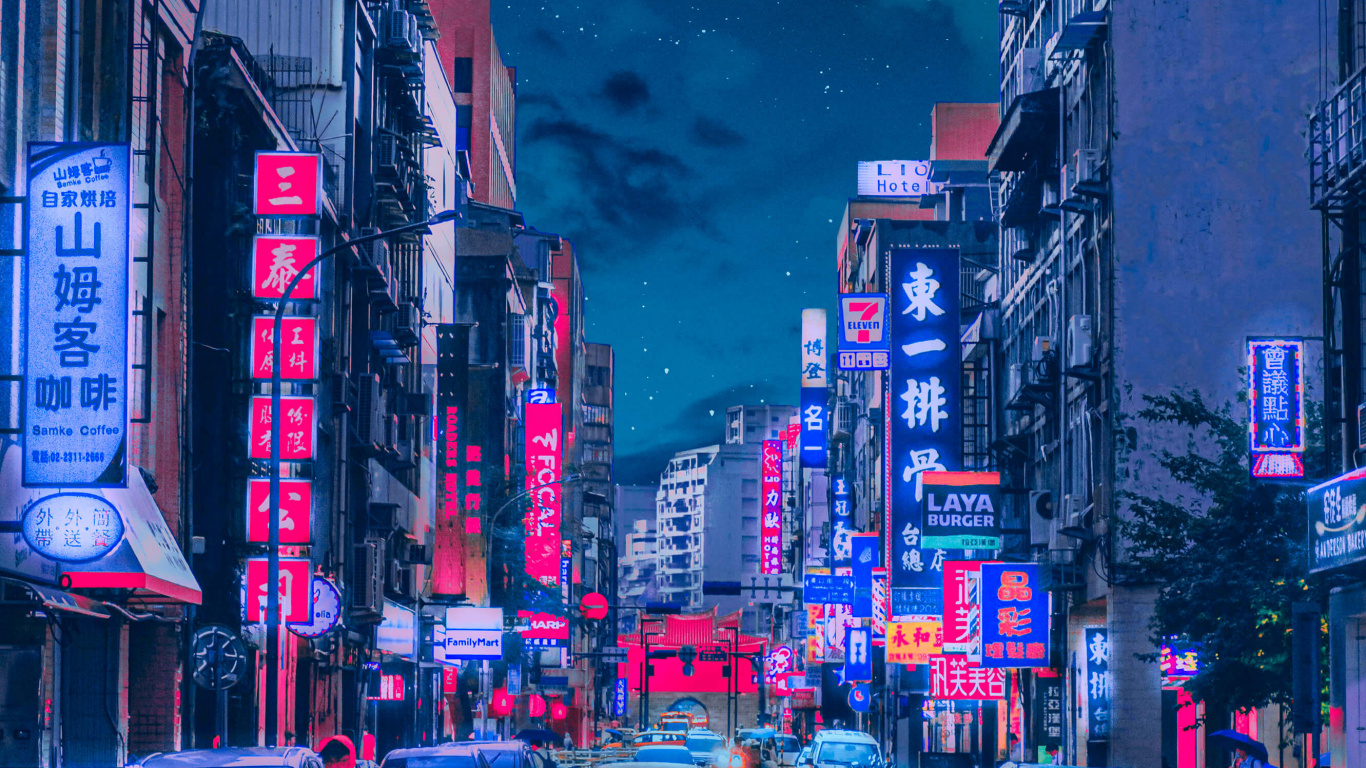 画布, 艺术, 海报, 车灯, 轮胎 壁纸 1366x768 允许