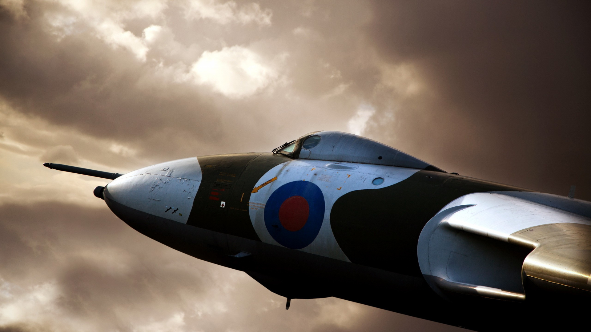 Black Jet Plane Under White Clouds During Daytime. Wallpaper in 1920x1080 Resolution