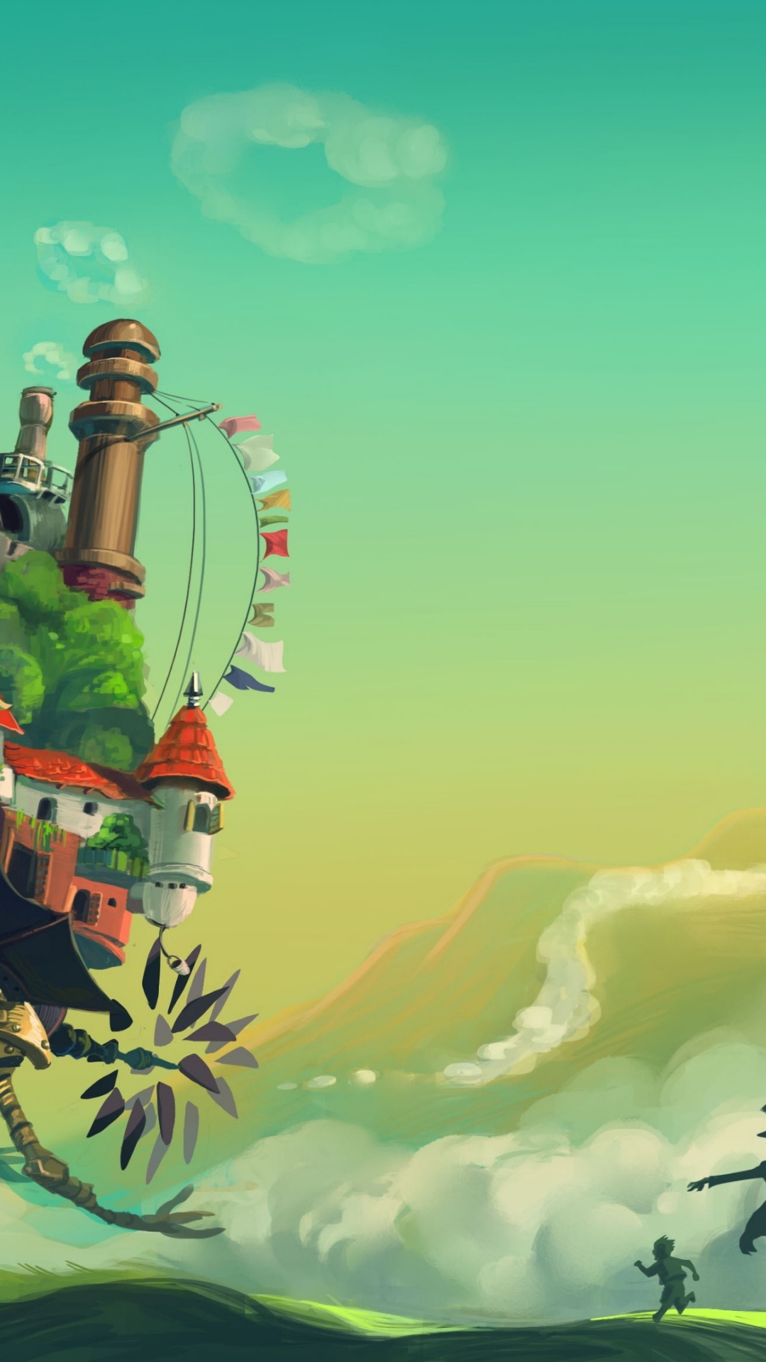 Howls Moving Castle, Anime, Poster, Howls Moving Castle Movie Poster, World. Wallpaper in 1080x1920 Resolution