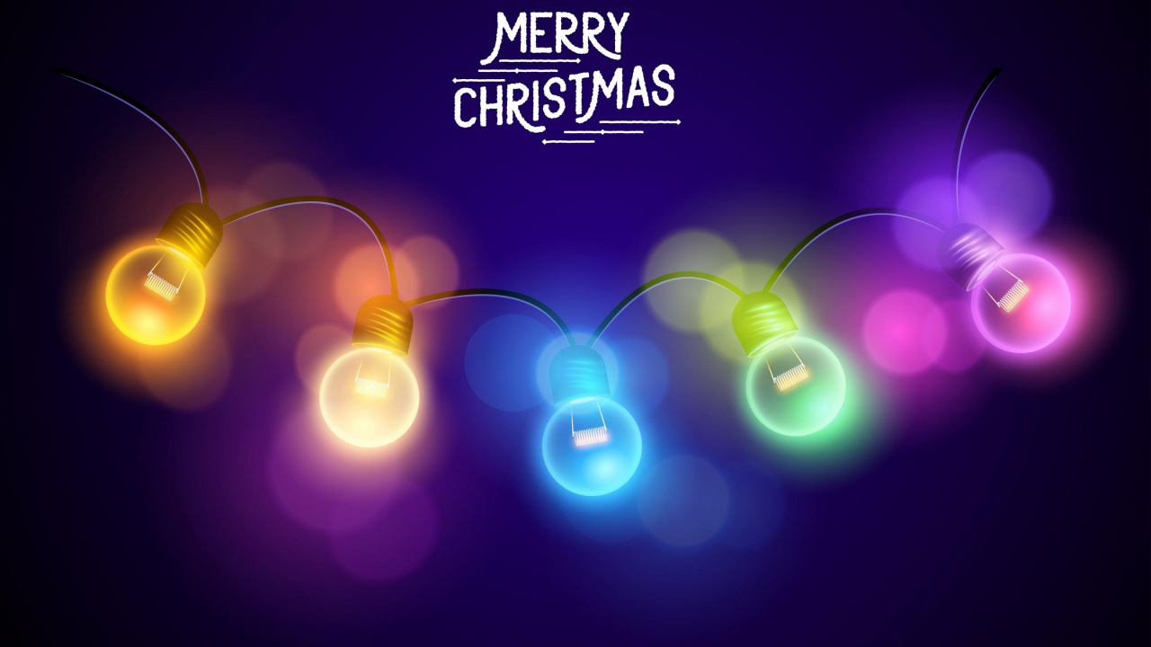 Luces de Navidad, El Día De Navidad, Luz, Diseño Gráfico, Gráficos. Wallpaper in 1280x720 Resolution