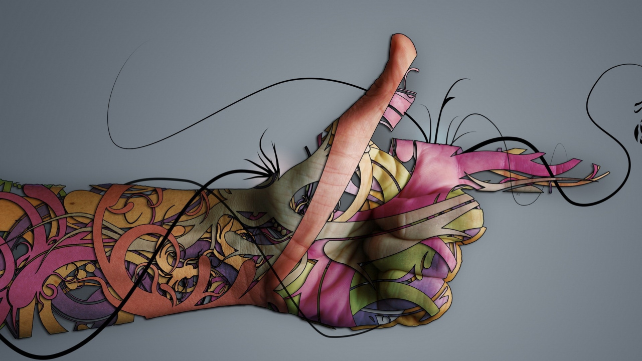 Person With Purple and Yellow Hair. Wallpaper in 1280x720 Resolution