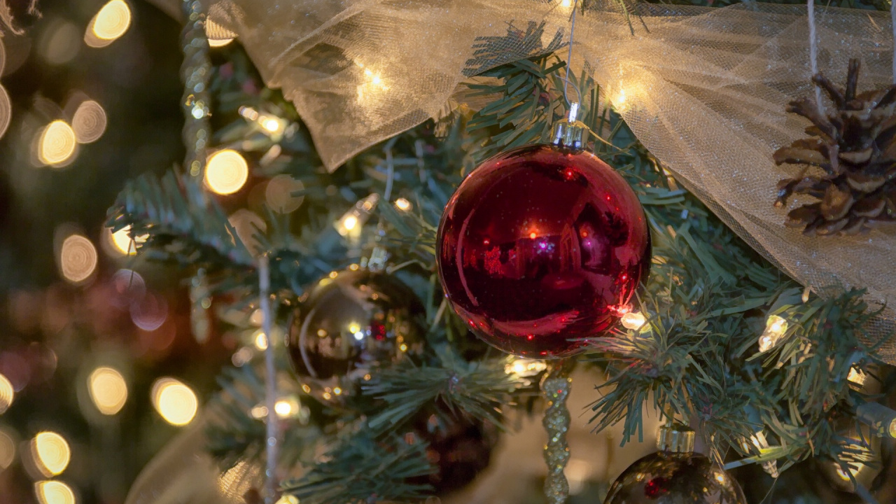 Neujahr, Christmas Ornament, Baum, Weihnachtsdekoration, Weihnachtsbaum. Wallpaper in 1280x720 Resolution