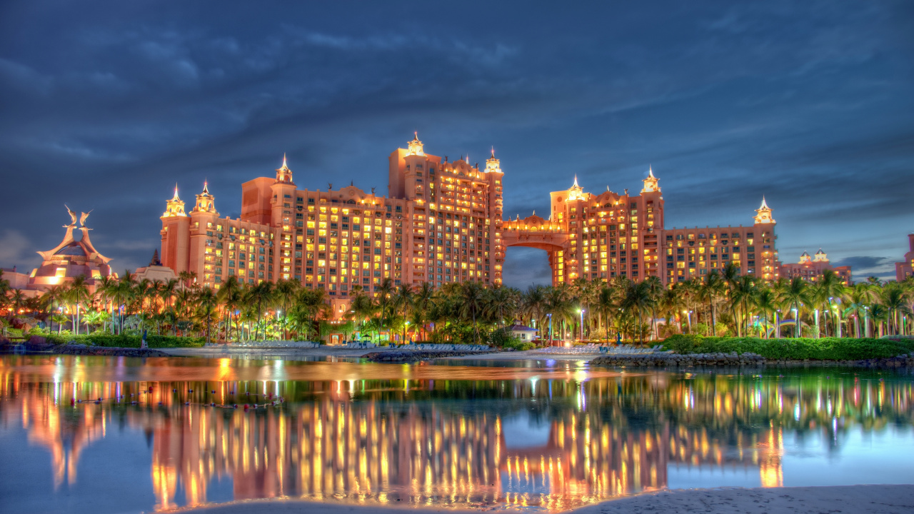Hotel Casino Bahamas, Atlantis Bahamas, Atlantis The Palm, Nassau, Wanted. Wallpaper in 1280x720 Resolution