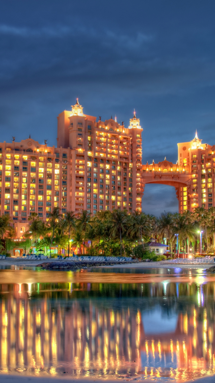 Hotel Casino Bahamas, Atlantis Bahamas, Atlantis The Palm, Nassau, Wanted. Wallpaper in 750x1334 Resolution