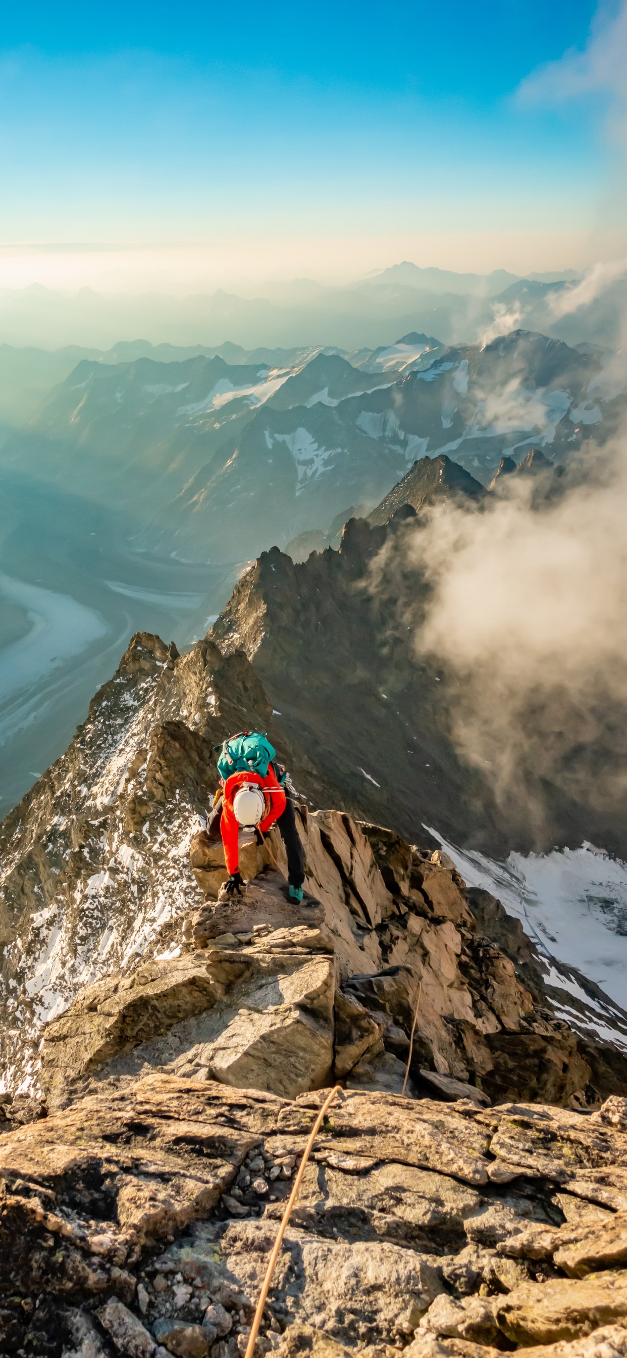 Mountain Adventure, Adventure, Mountaineering, Mountain, Hiking. Wallpaper in 1242x2688 Resolution