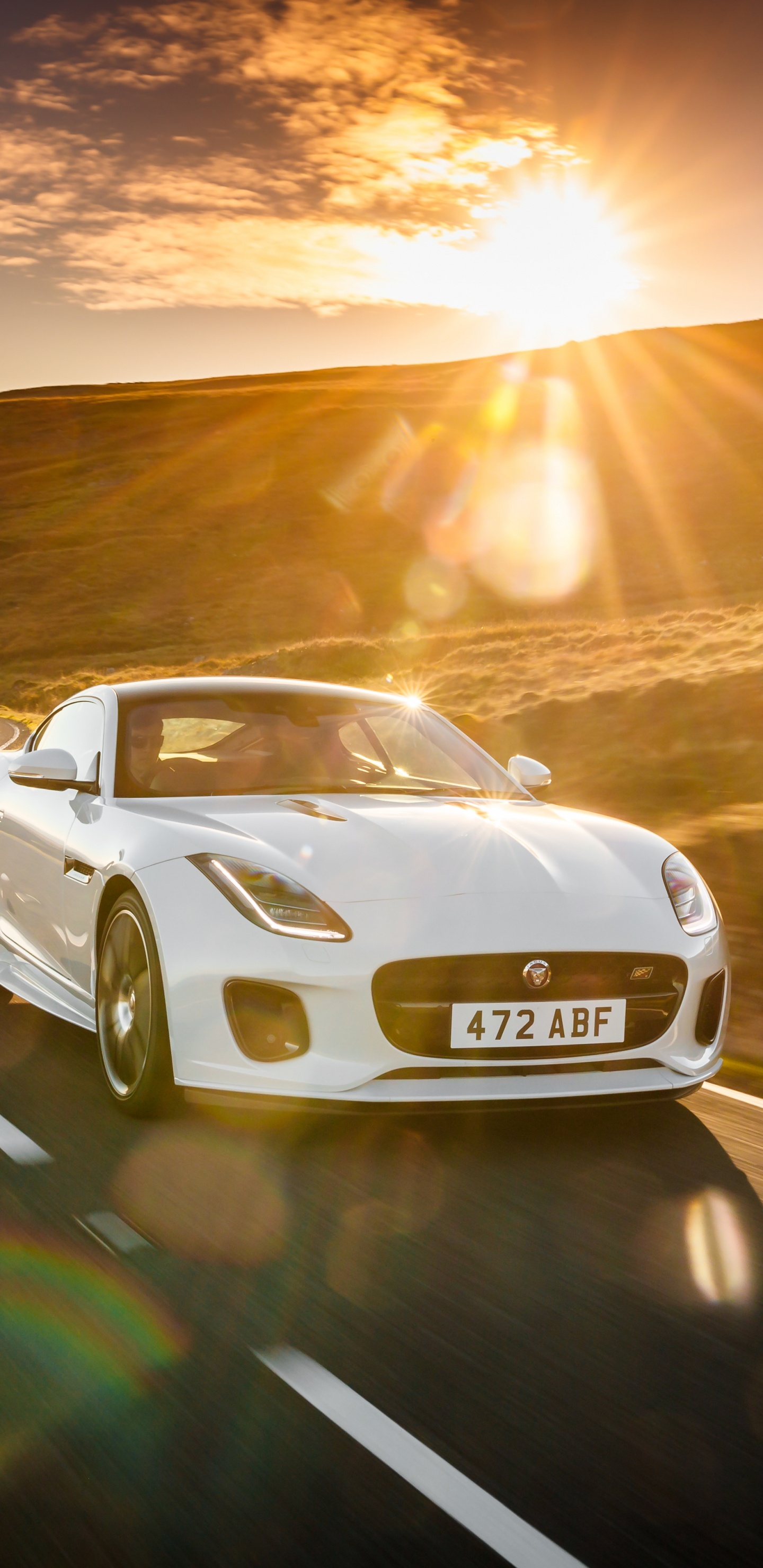 White Audi r 8 on Road During Daytime. Wallpaper in 1440x2960 Resolution