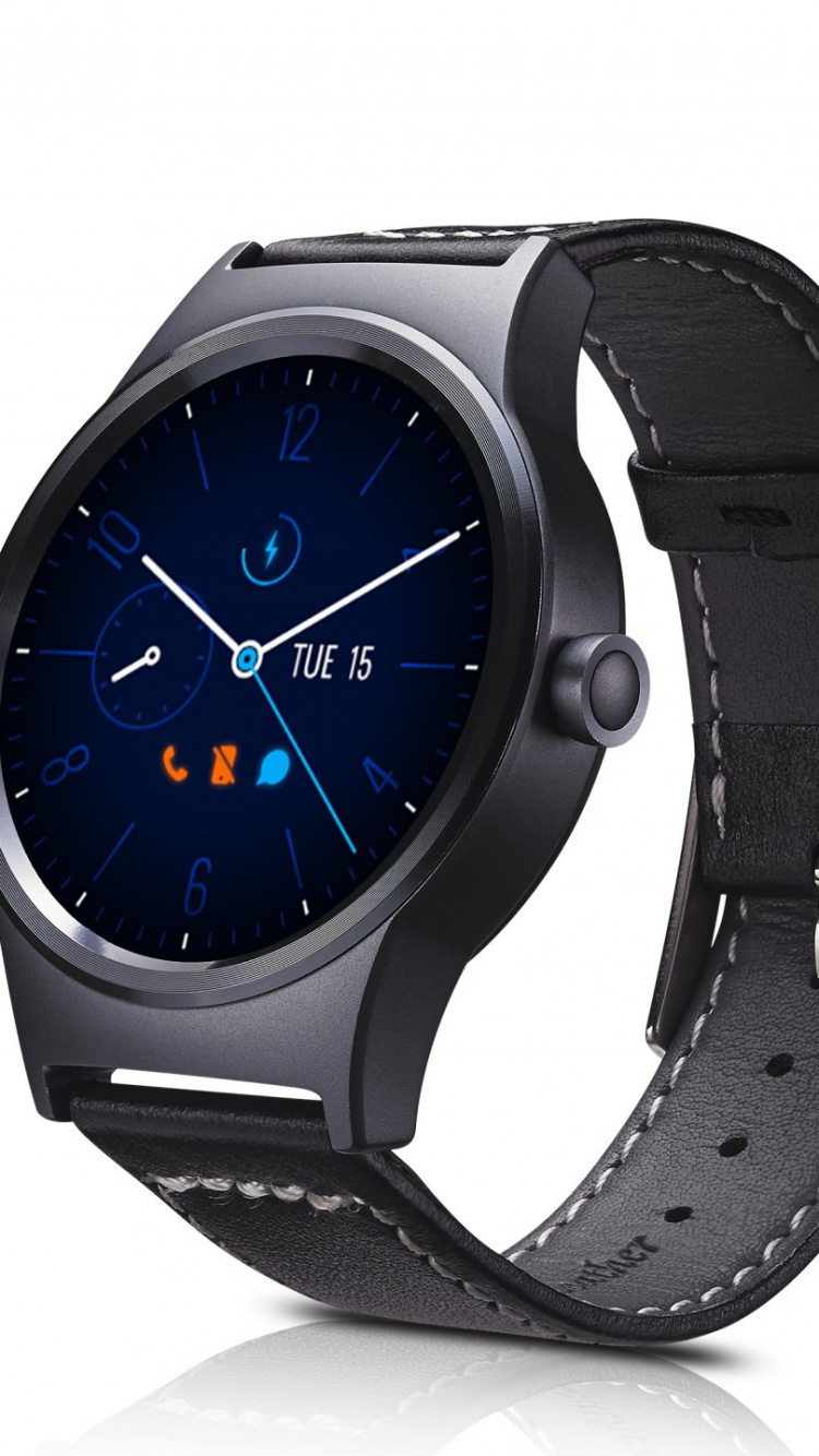 Black and Silver Round Analog Watch. Wallpaper in 750x1334 Resolution