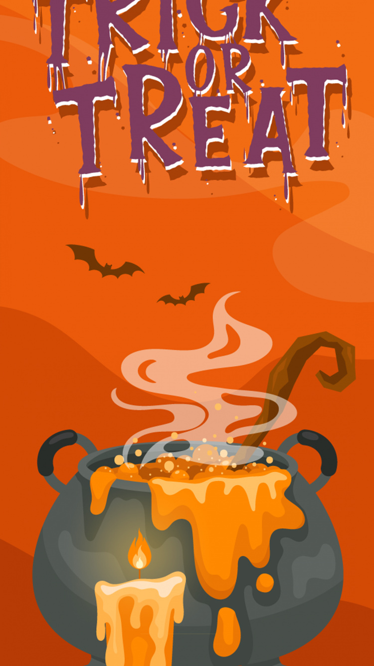 Halloween, Naranja, Cartel, Invitacion, Diseño. Wallpaper in 750x1334 Resolution