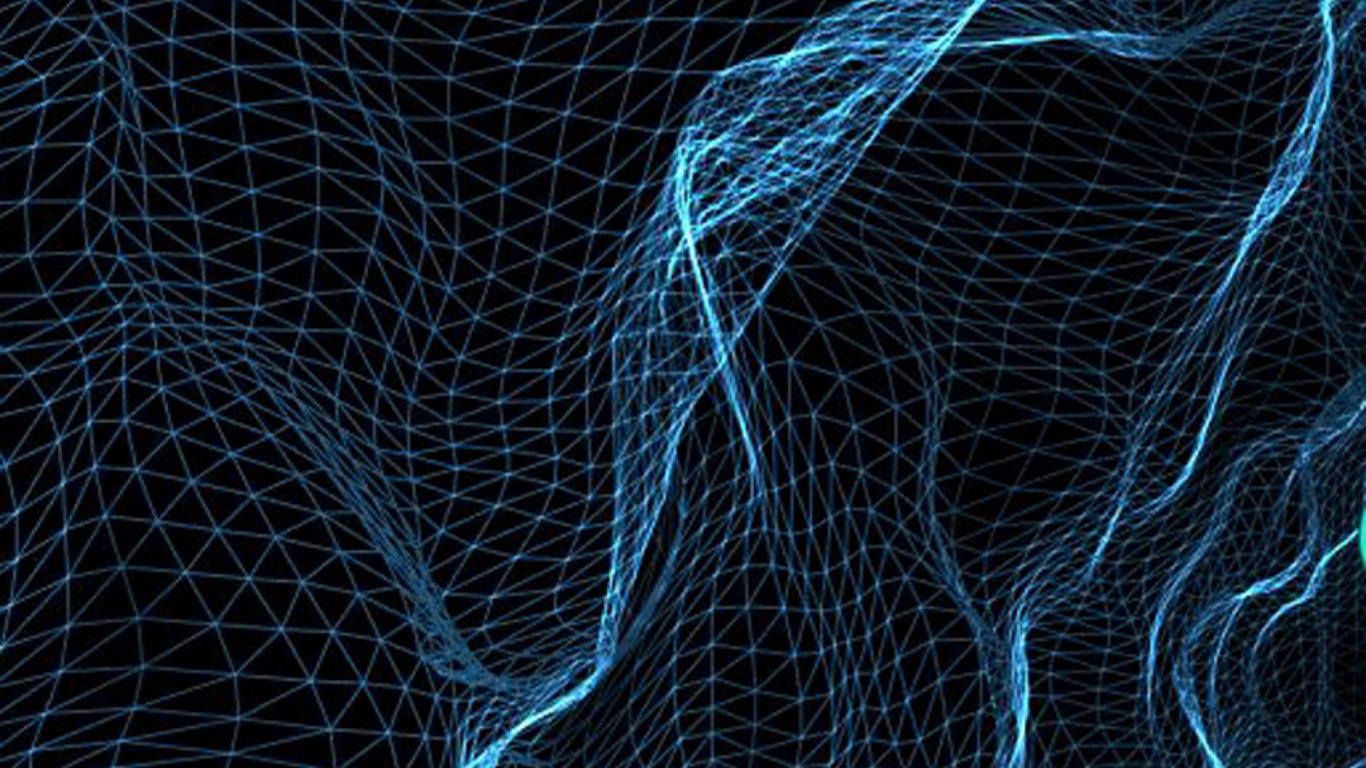 Peinture Abstraite Bleue et Blanche. Wallpaper in 1366x768 Resolution