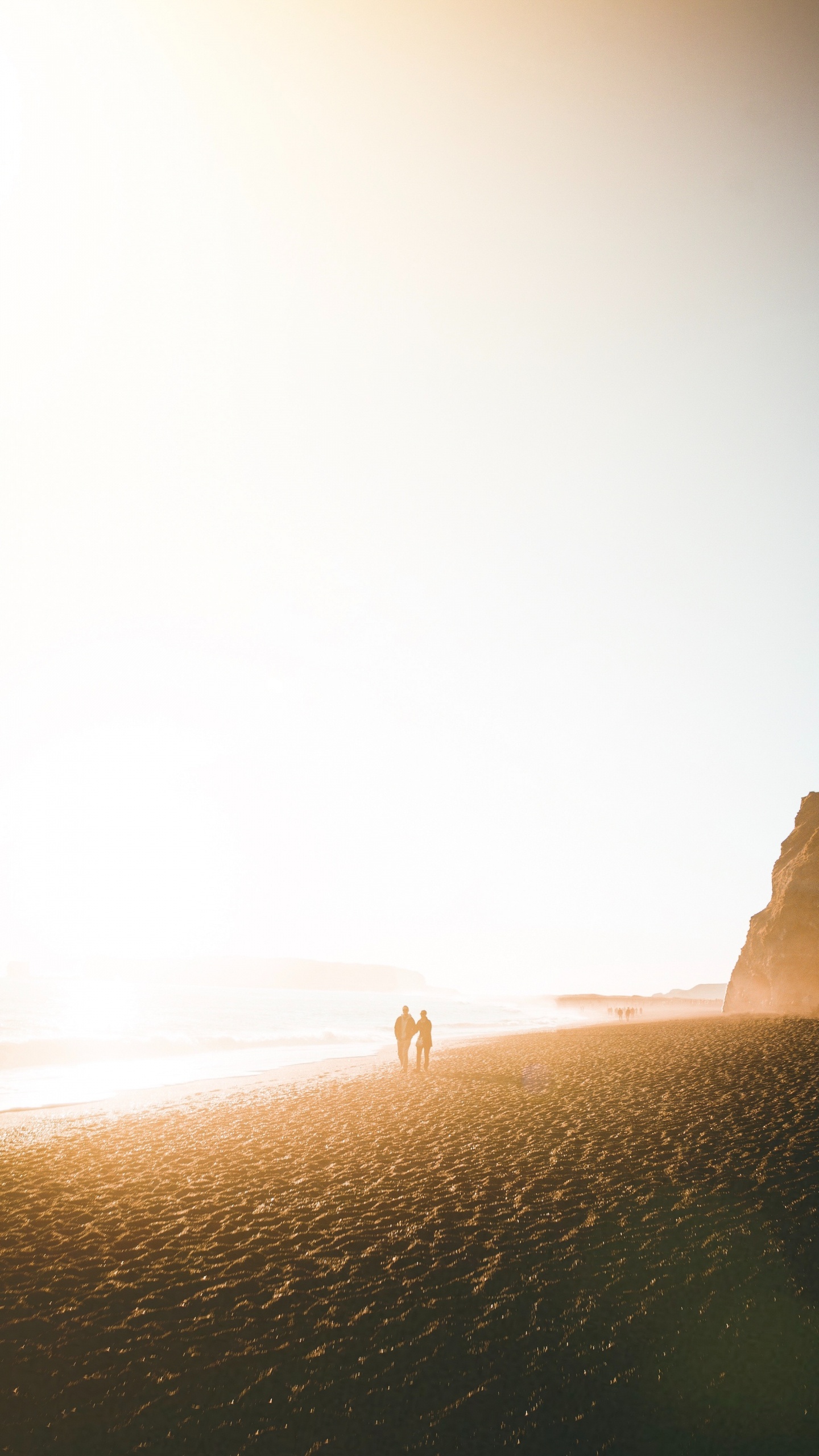 Sunlight, Calm, Sky, Tranquillity, Rock. Wallpaper in 1440x2560 Resolution