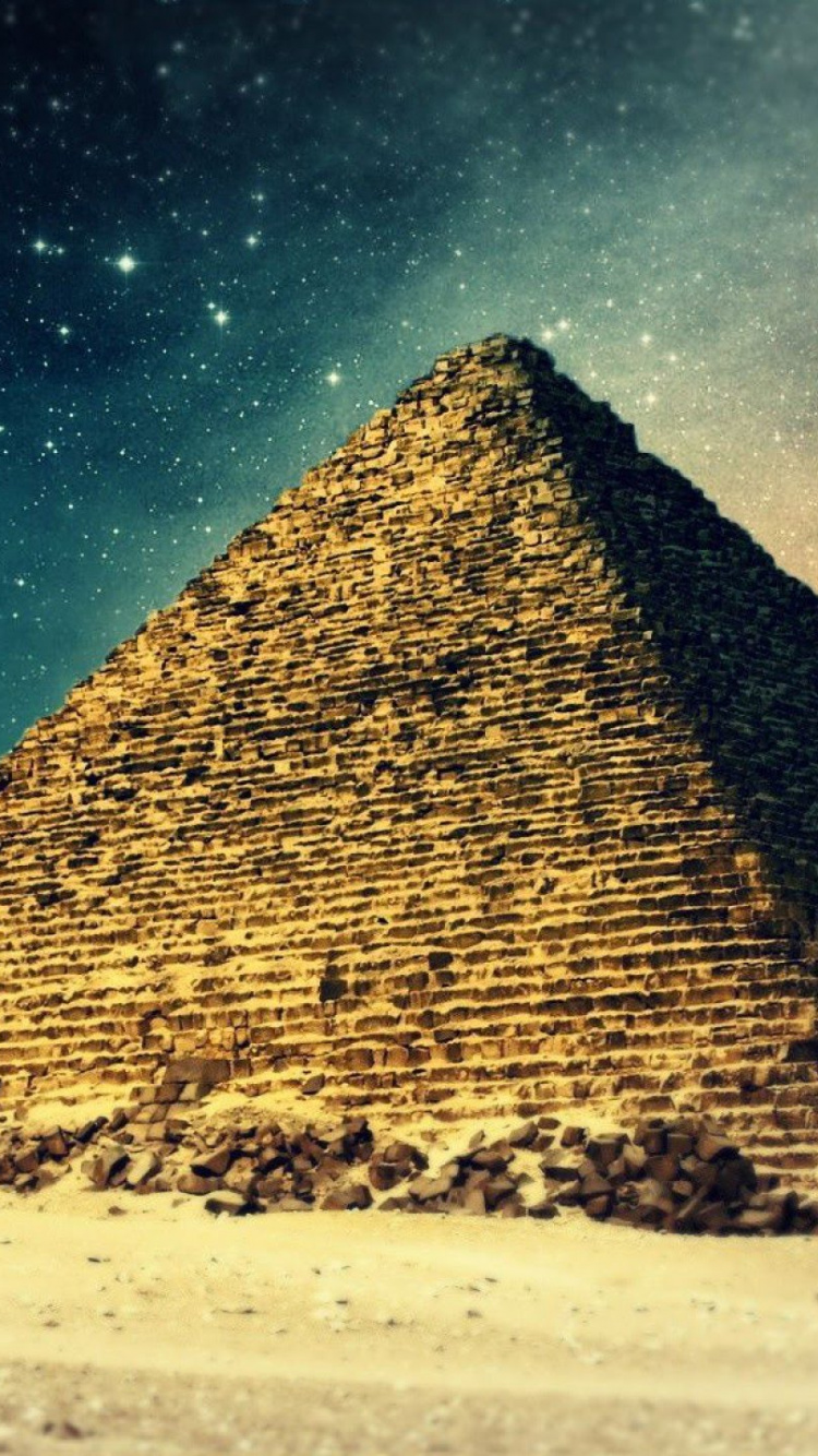 Casa de Ladrillo Marrón Bajo la Noche Estrellada. Wallpaper in 750x1334 Resolution