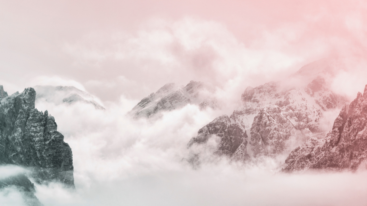 Download 1280x720 Wallpaper Cloud, Pink, Atmosphere, Tree, Mist Cloud, Pink, Atmosphere, Tree, Mist. Wallpaper in 1280x720 Resolution