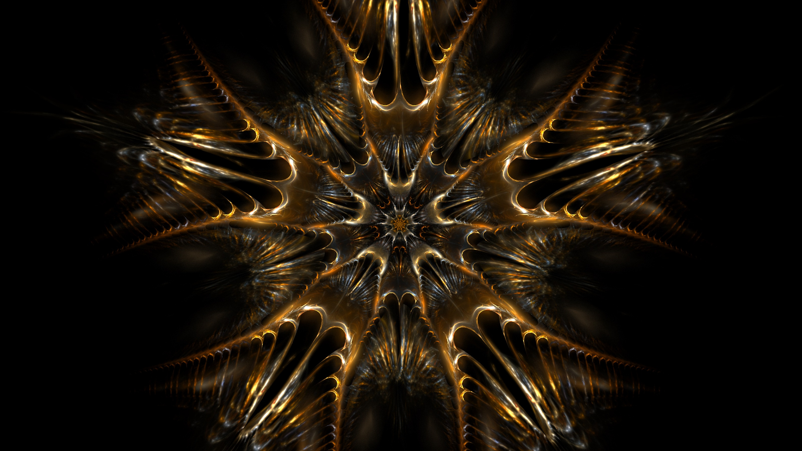 Gelbe Und Schwarze Leuchte. Wallpaper in 2560x1440 Resolution