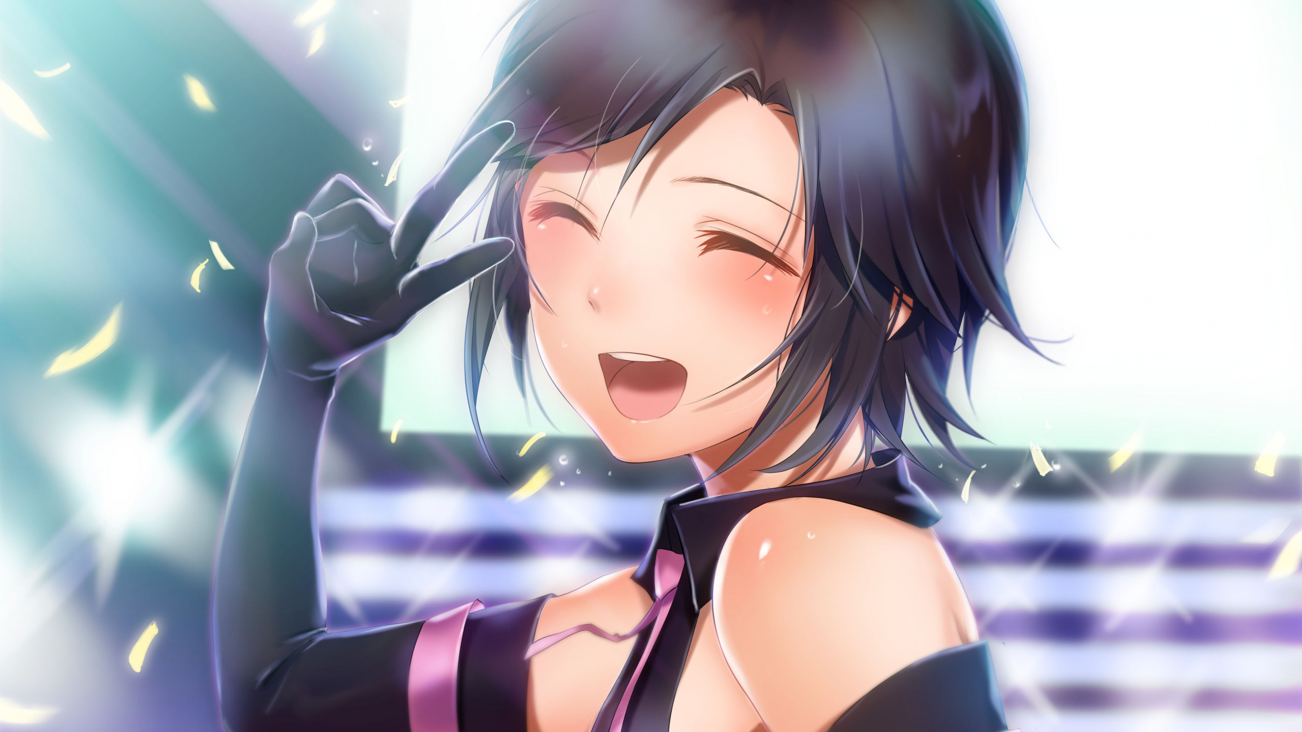 Personaje de Anime de Chica de Pelo Negro. Wallpaper in 2560x1440 Resolution