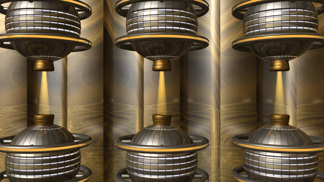 Lampe Ronde Noire et Blanche. Wallpaper in 1366x768 Resolution