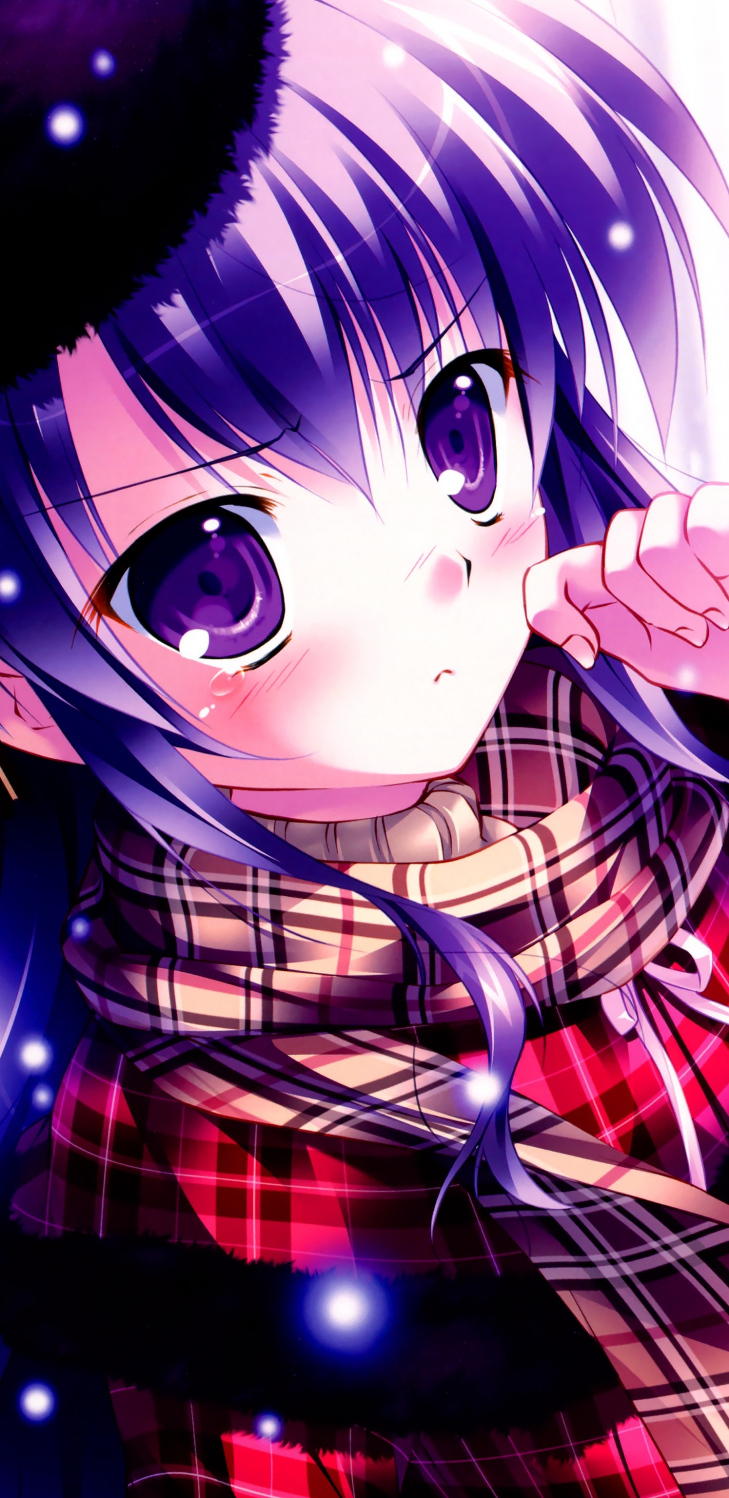 Nightcore, Cartoon, Anime, Long Hair, Hime Cut. Wallpaper in 1440x2960 Resolution