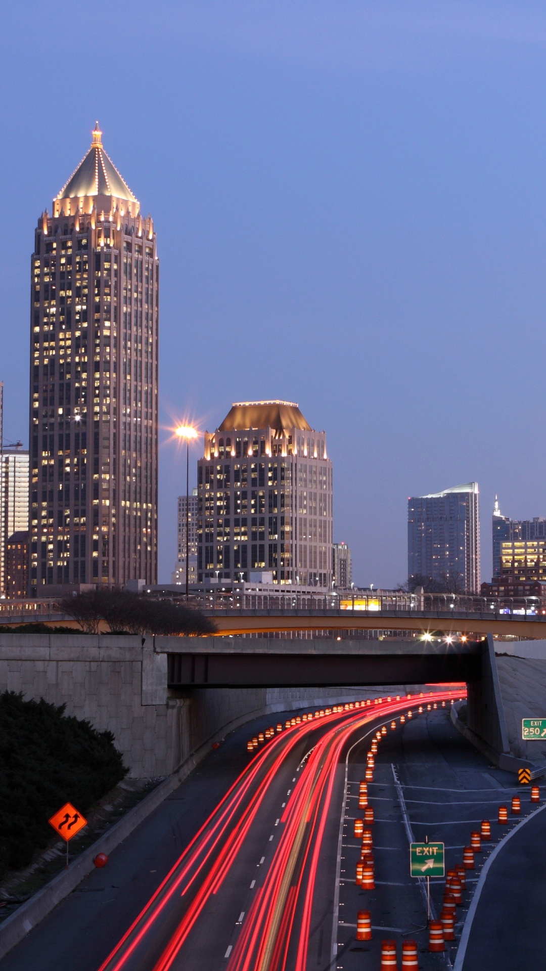 Time Lapse Photography of City Skyline During Night Time. Wallpaper in 1080x1920 Resolution