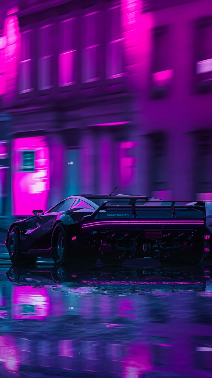 Lumière, Roue, Pneu, L'éclairage Automobile, Purple. Wallpaper in 720x1280 Resolution