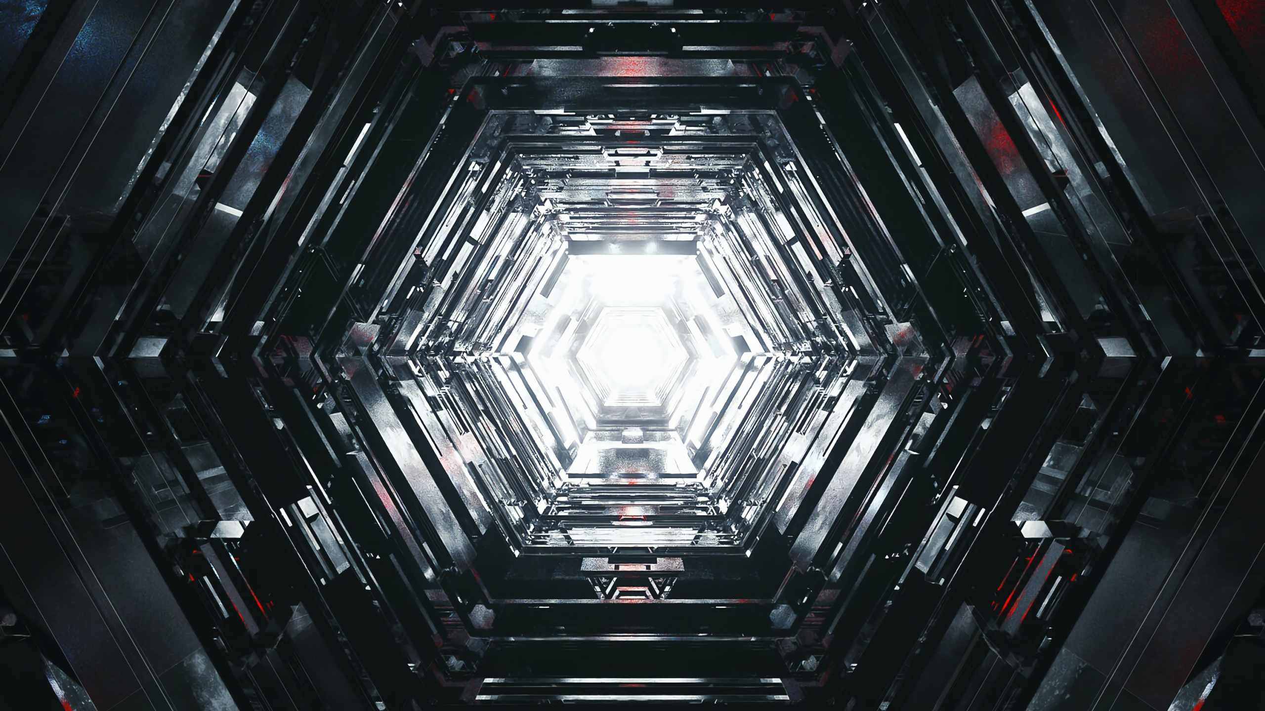 Black and White Abstract Painting. Wallpaper in 2560x1440 Resolution