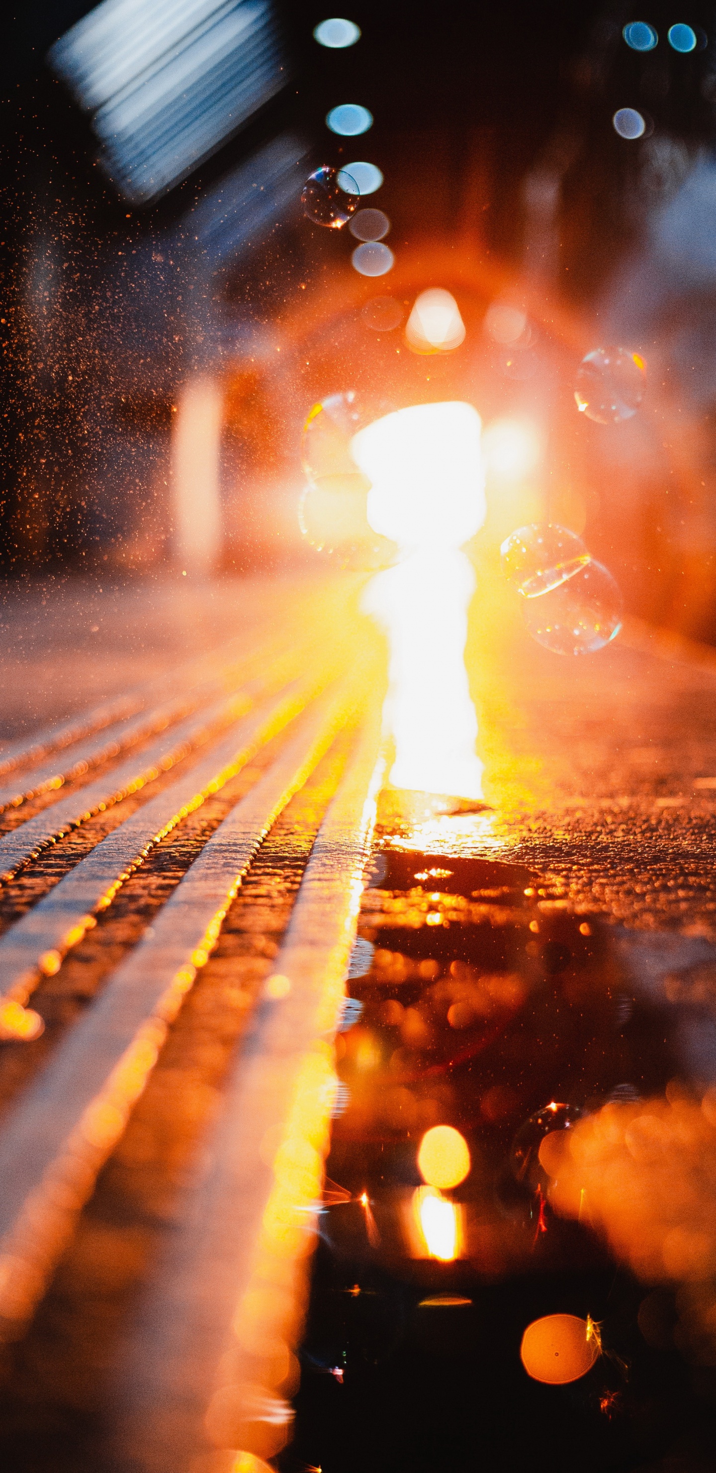 Atmosphère, L'éclairage Automobile, Ambre, Surface de la Route, Asphalt. Wallpaper in 1440x2960 Resolution