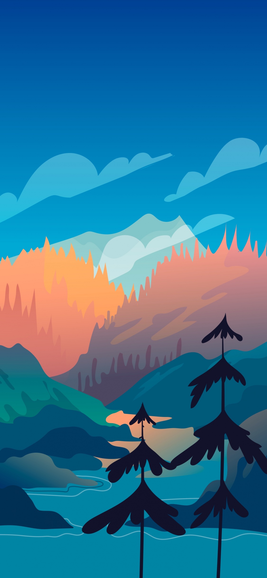 气氛, 生态区, Azure, 自然景观, 人体内的水 壁纸 1125x2436 允许