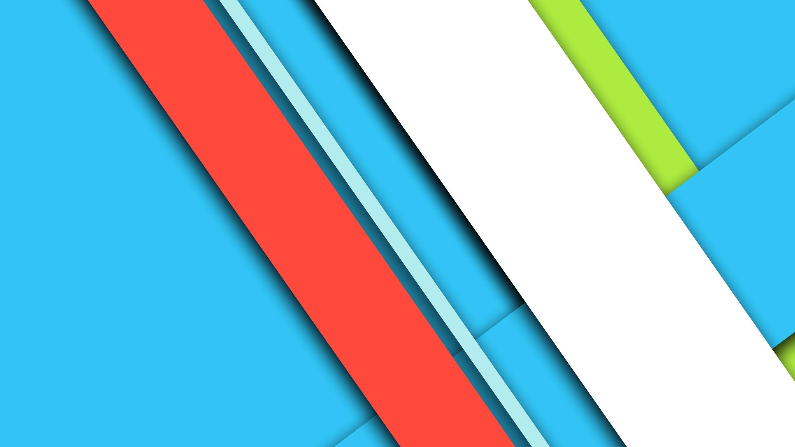 Blue Red and Yellow Striped Flag. Wallpaper in 2560x1440 Resolution