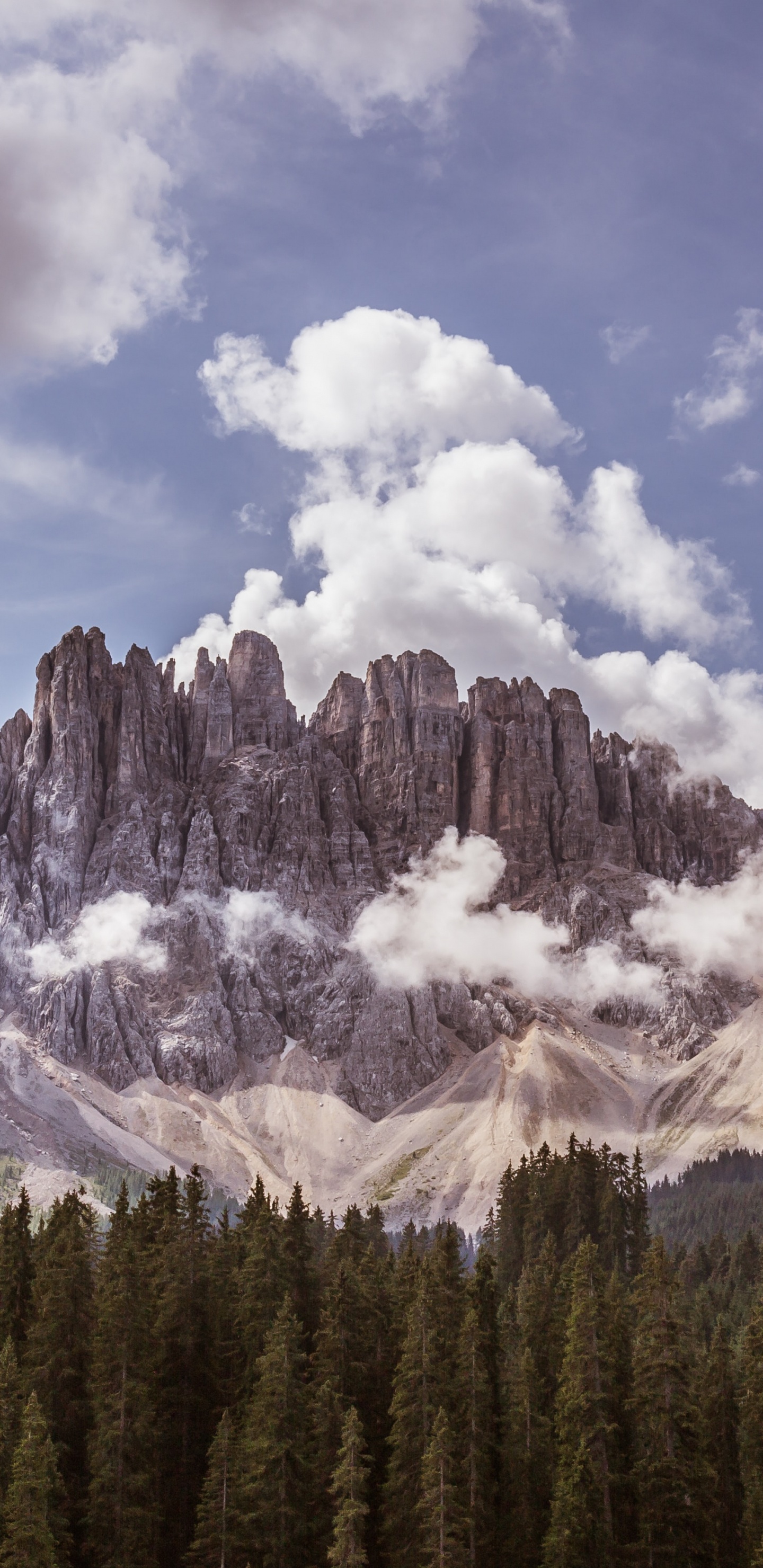 Karersee, Dolomiten, Cloud, Baum, Naturlandschaft. Wallpaper in 1440x2960 Resolution